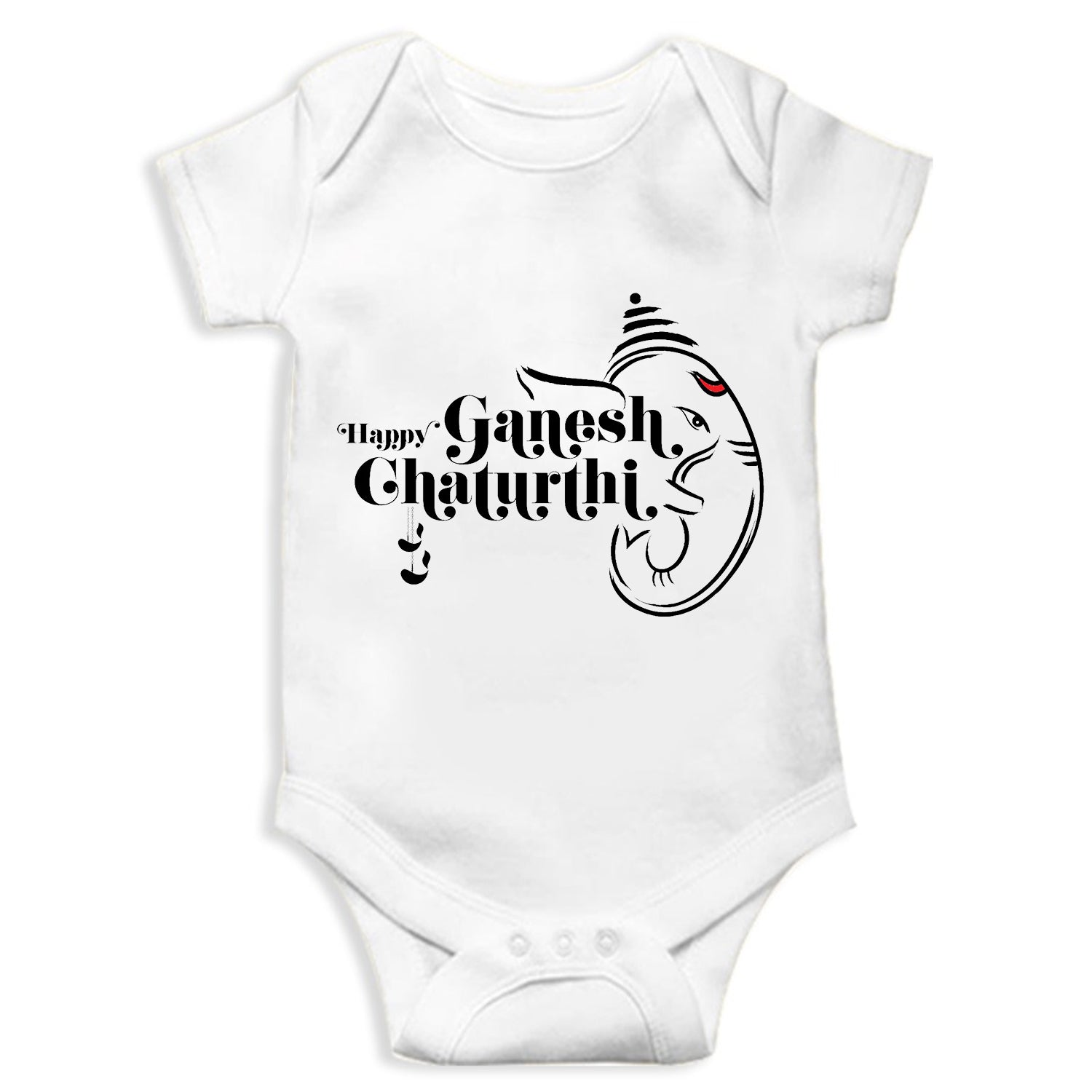 Happy Ganesh Chaturthi Unisex Half Sleeve Romper