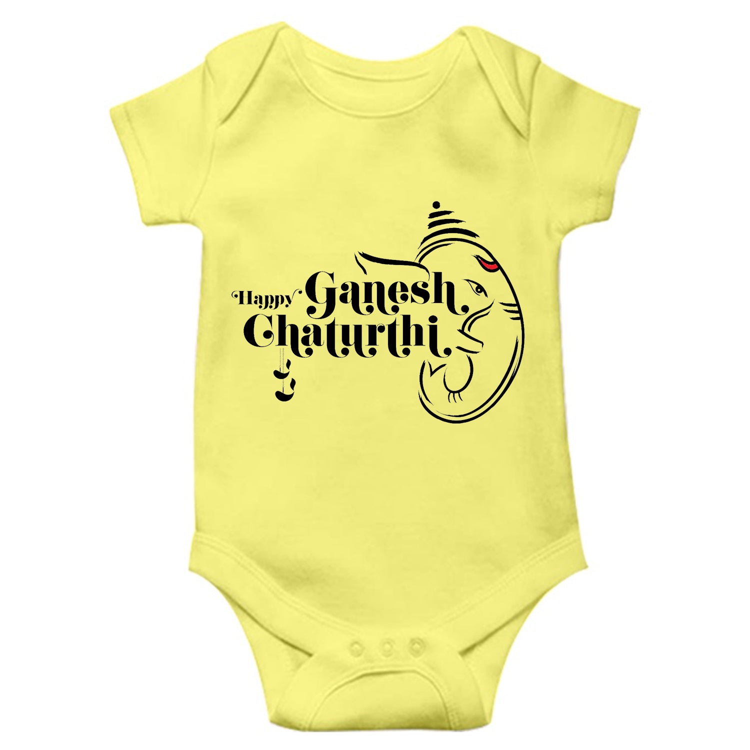 Happy Ganesh Chaturthi Unisex Half Sleeve Romper