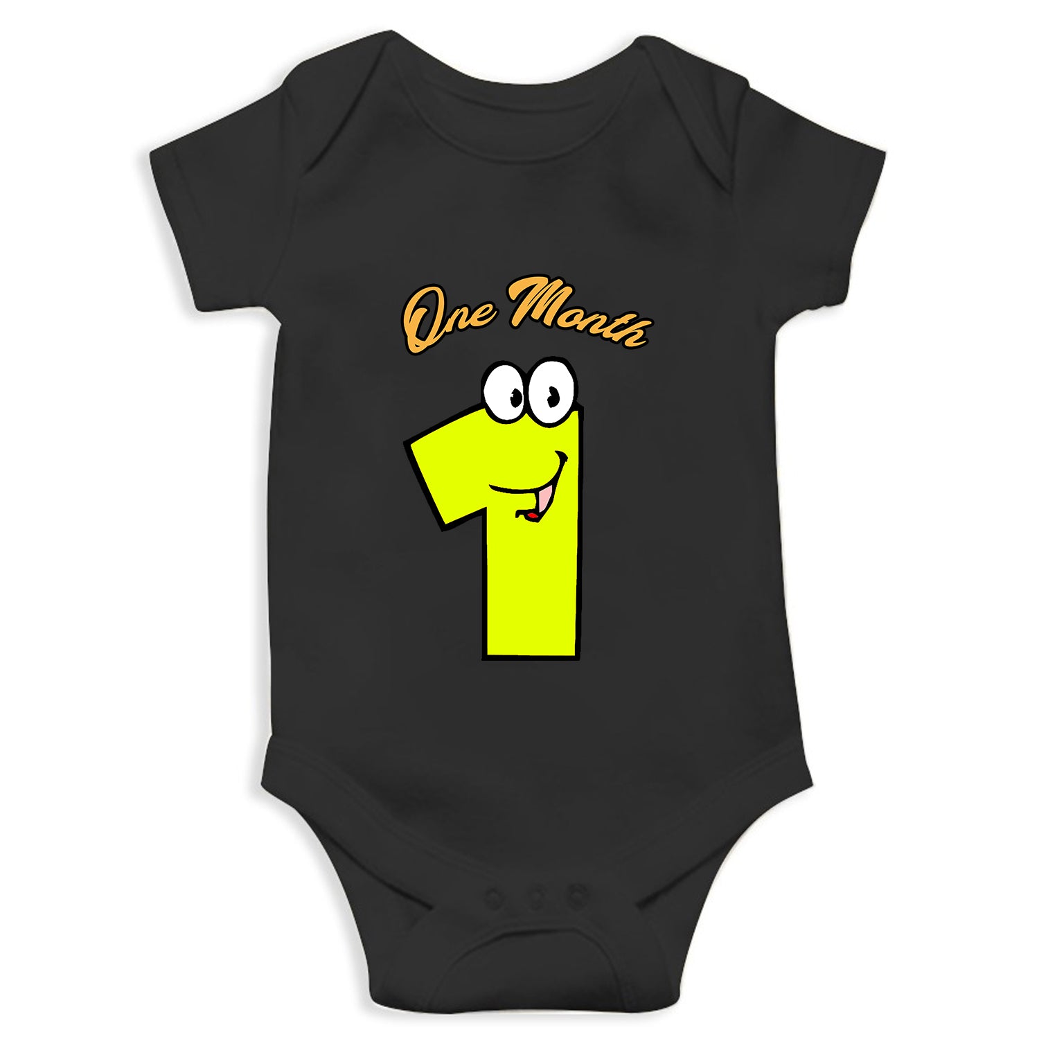 One Month Unisex Half Sleeve Romper