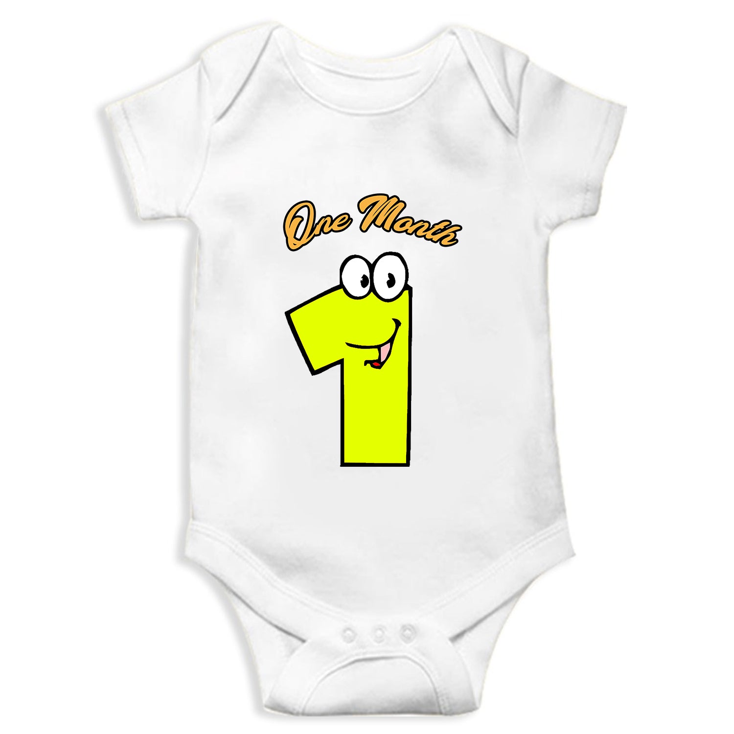 One Month Unisex Half Sleeve Romper