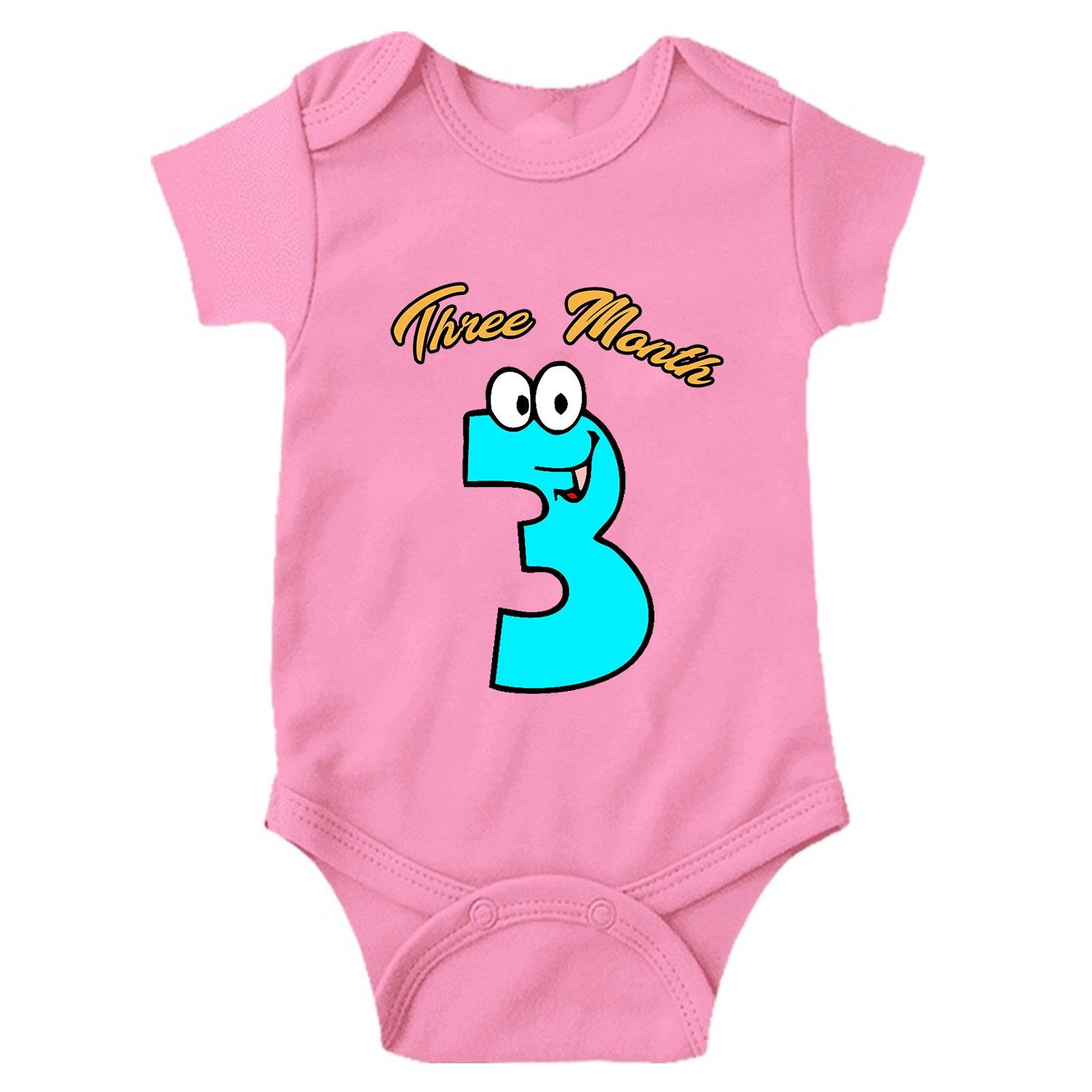 Three Month Unisex Half Sleeve Romper