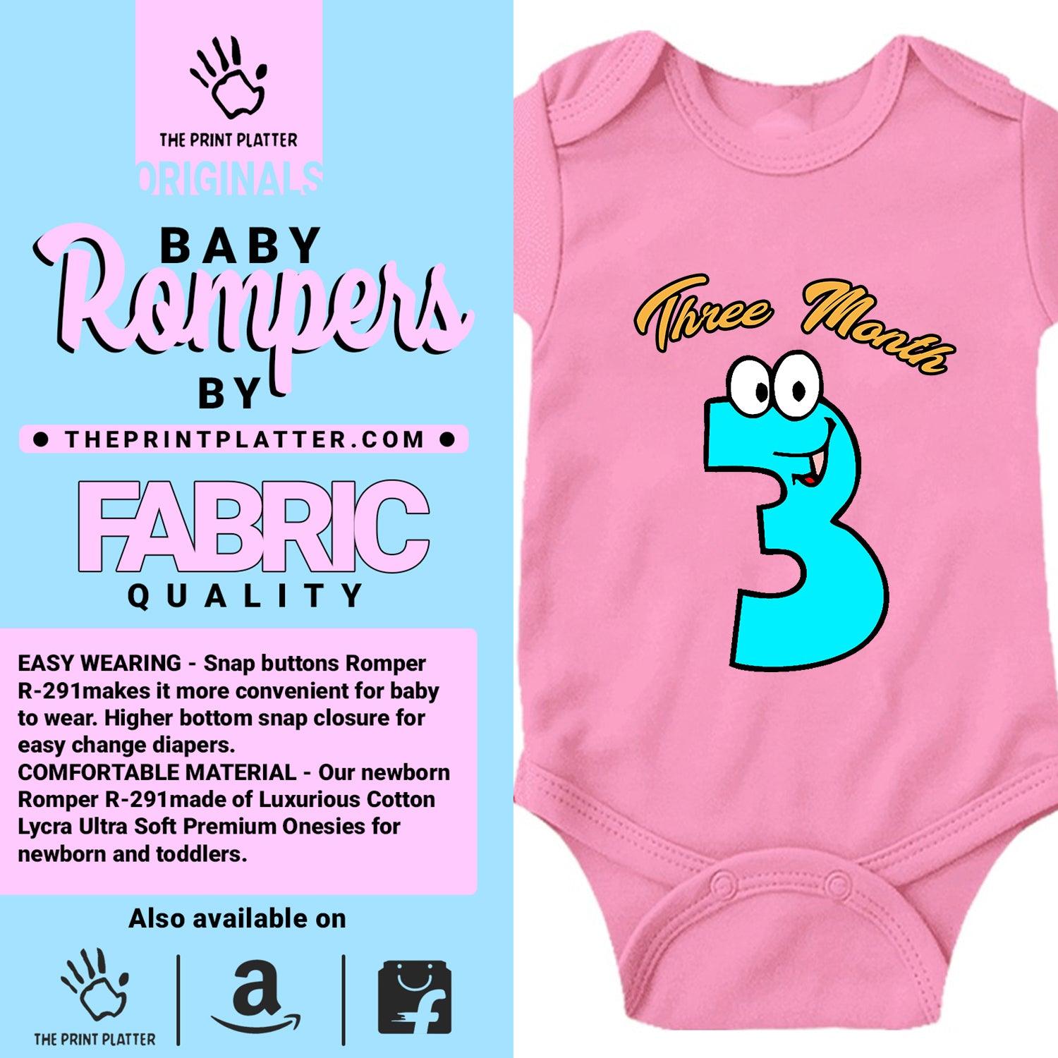 Three Month Unisex Half Sleeve Romper