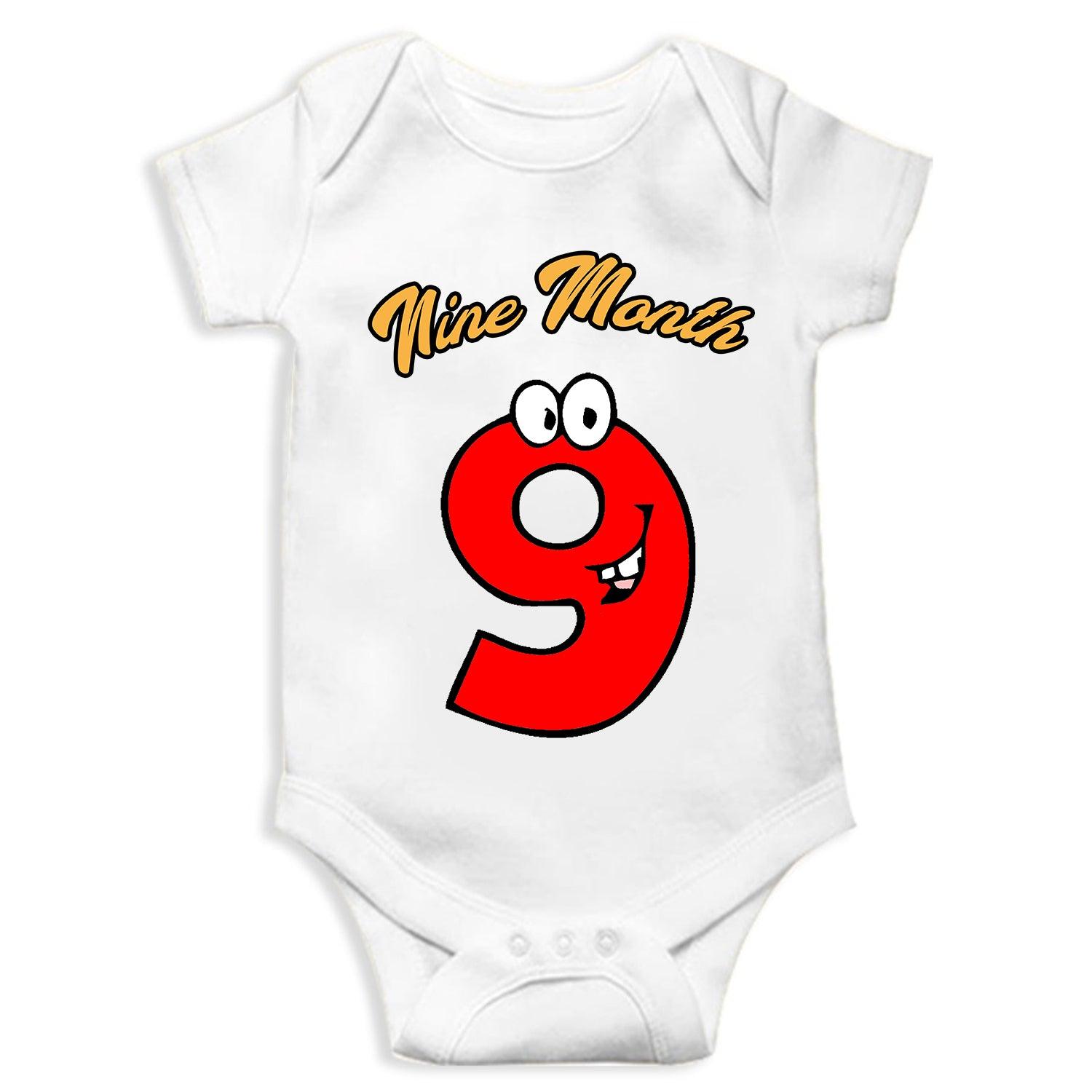 Nine Month Unisex Half Sleeve Romper