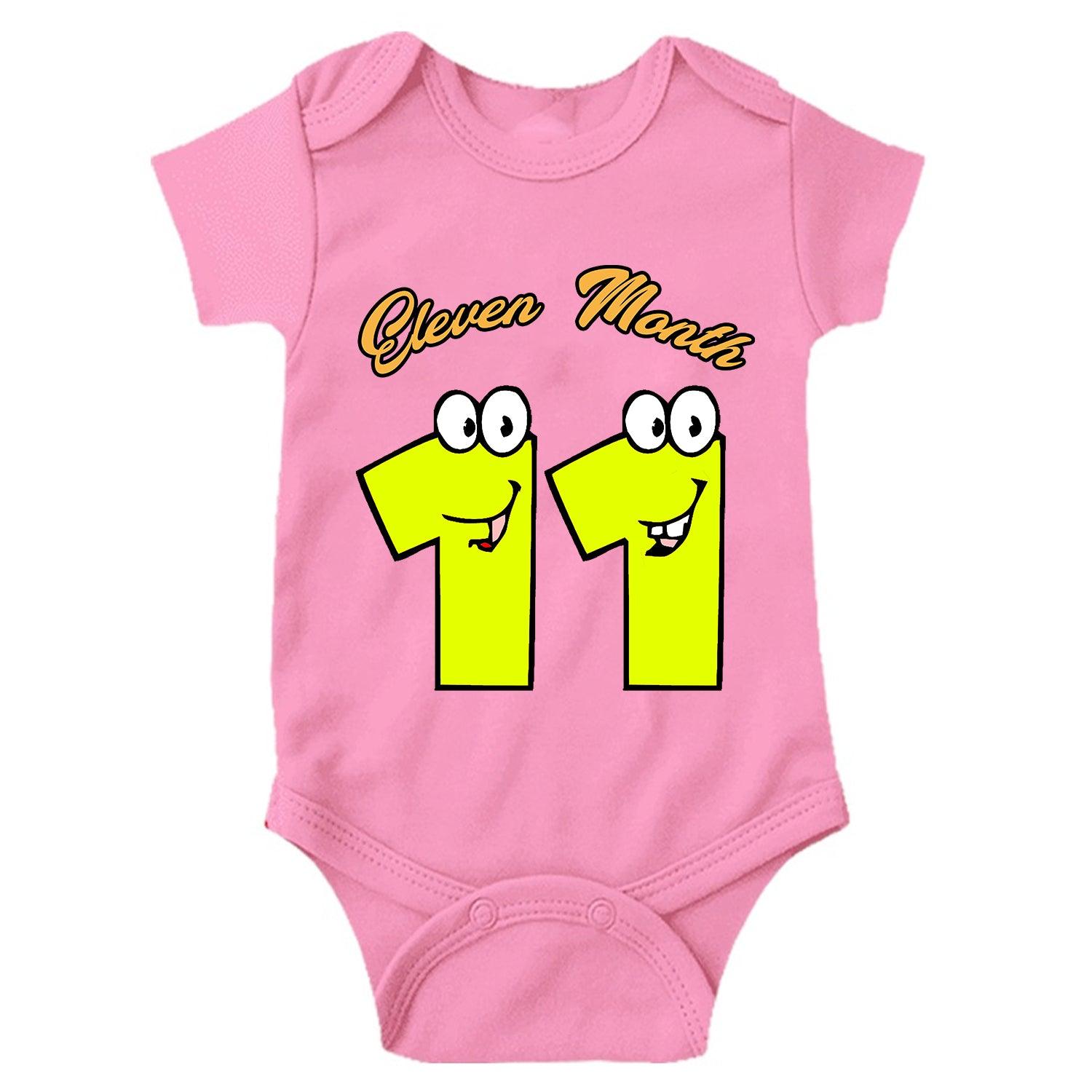 Eleven Month Unisex Half Sleeve Romper