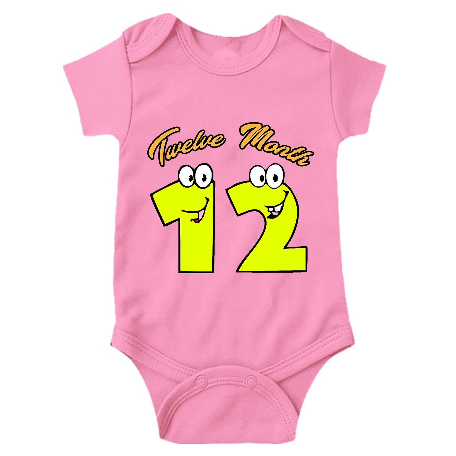 Twelve Month Unisex Half Sleeve Romper