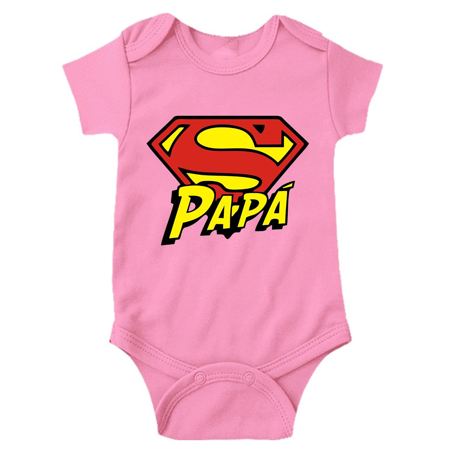 Super Papa Unisex Half Sleeve Romper