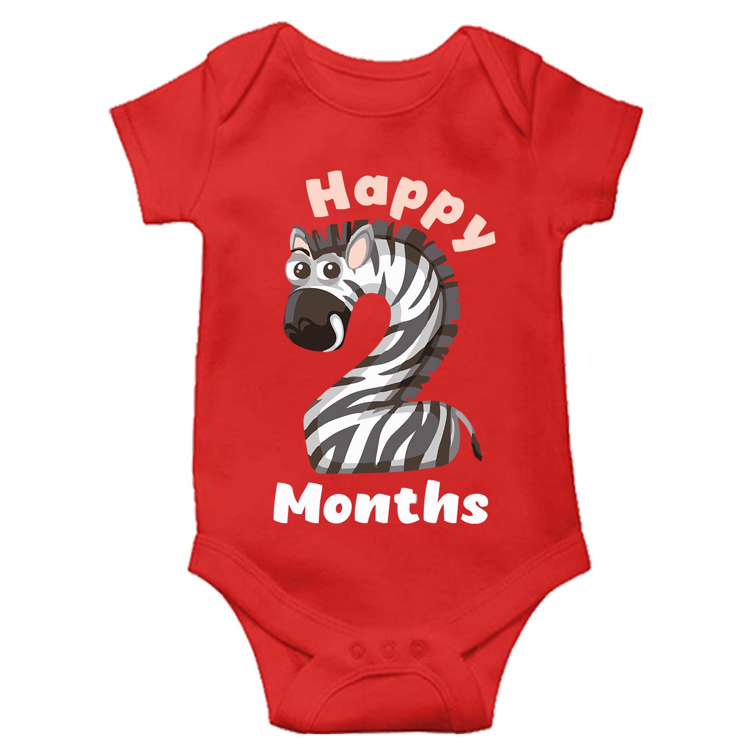 Happy 2 Month Unisex Half Sleeve Romper