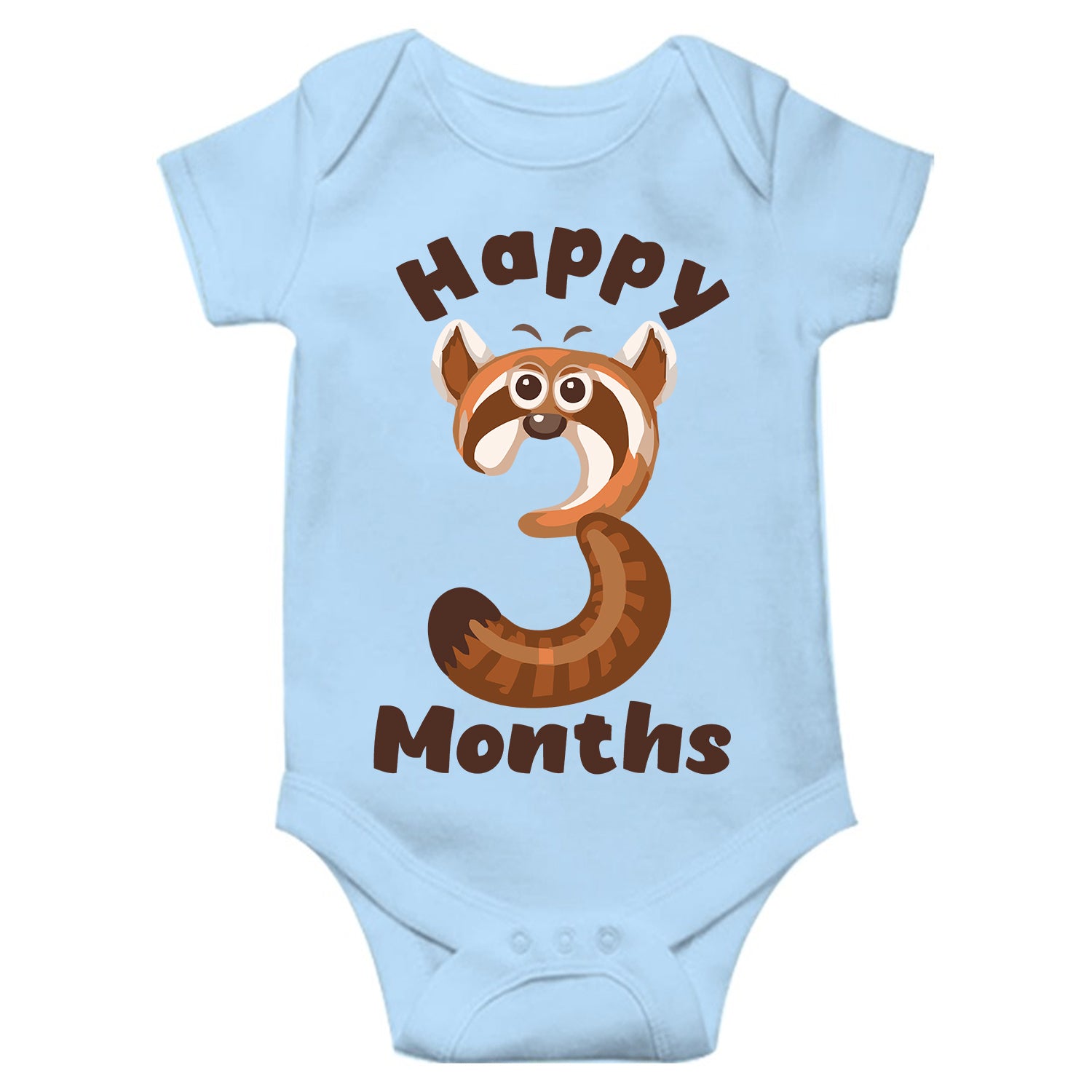 Happy 3 Month Unisex Half Sleeve Romper