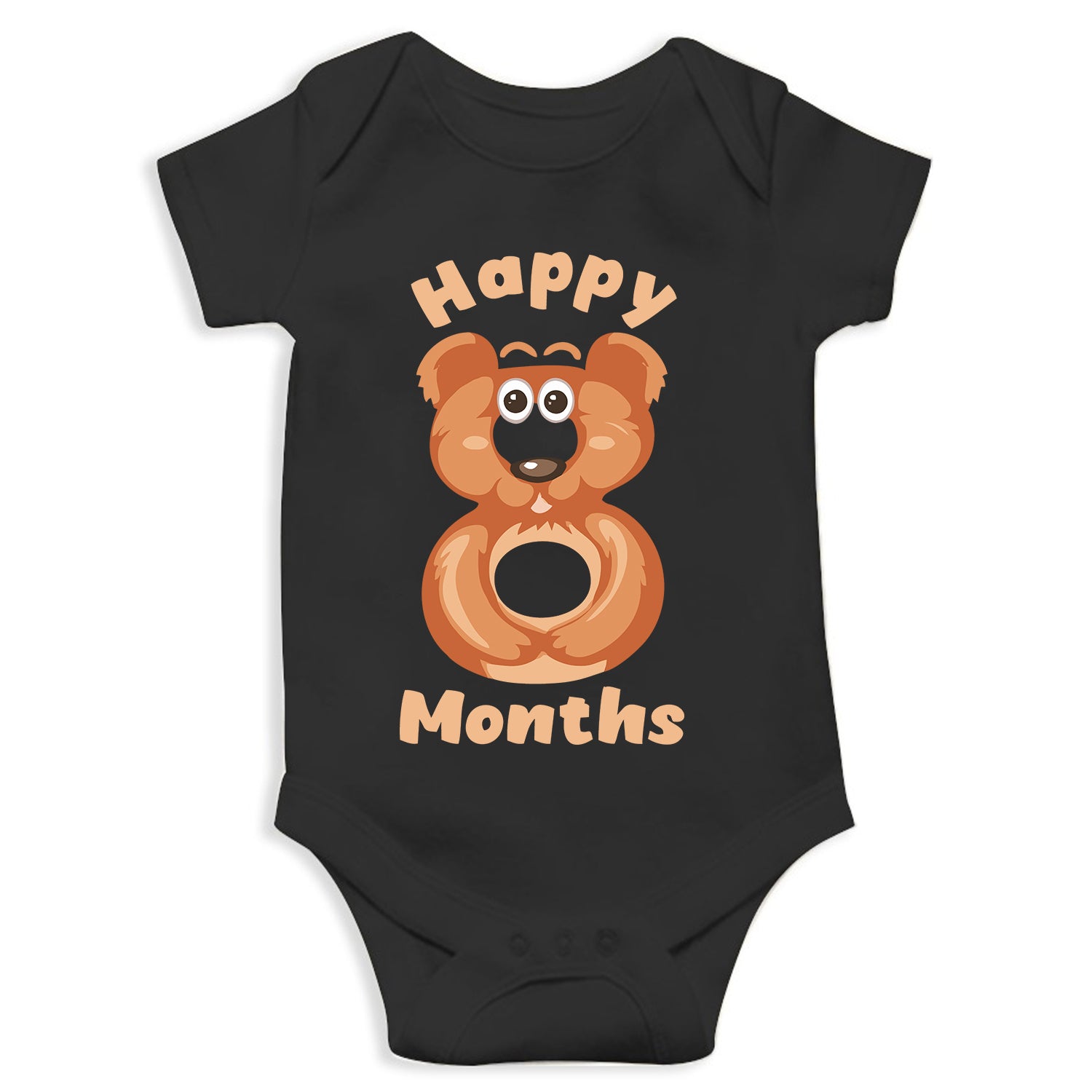 Happy 8 Month Unisex Half Sleeve Romper