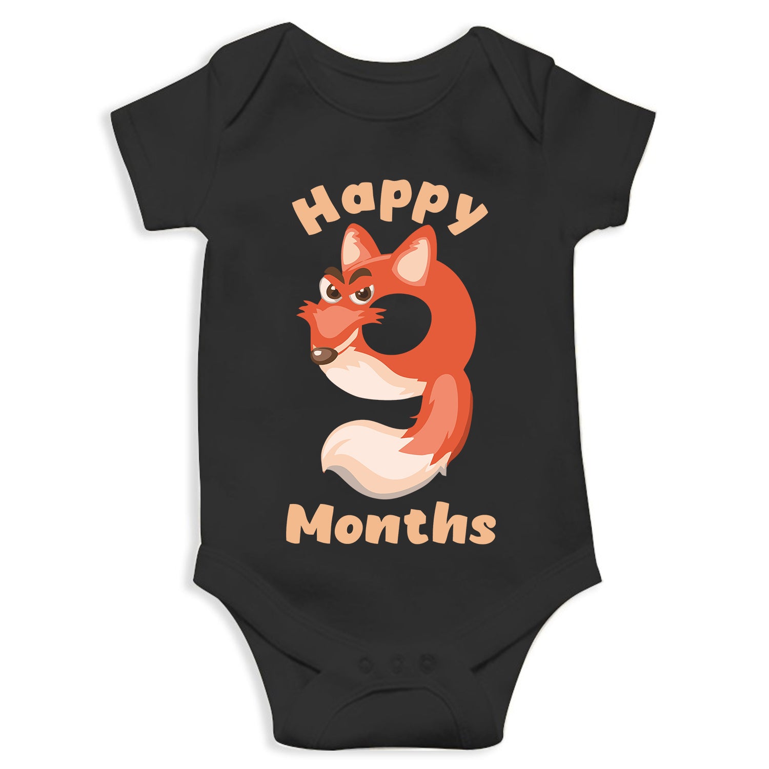 Happy 9 Month Unisex Half Sleeve Romper