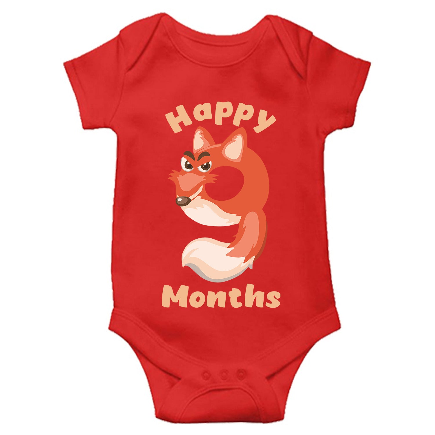 Happy 9 Month Unisex Half Sleeve Romper