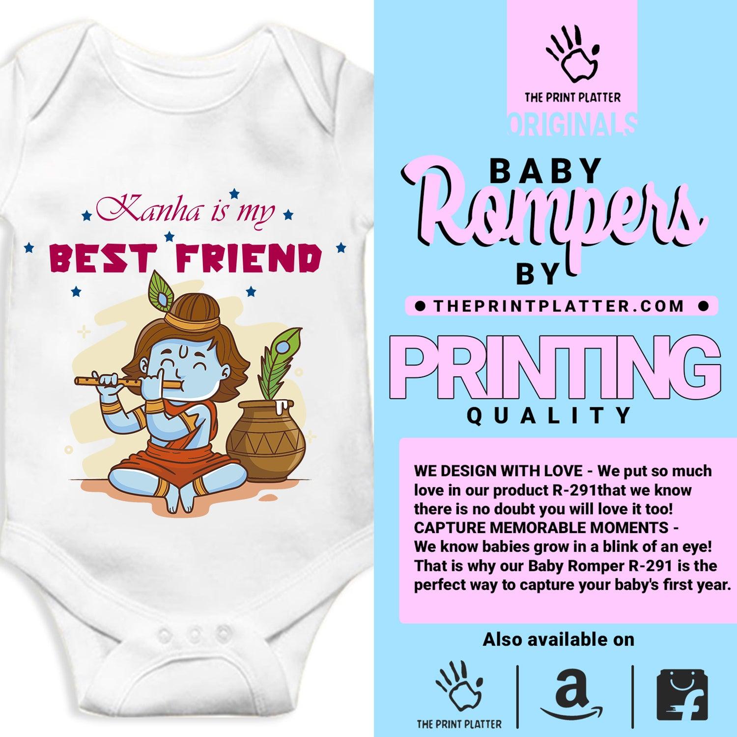 Kanha is my Best Friend Unisex Half Sleeve Romper