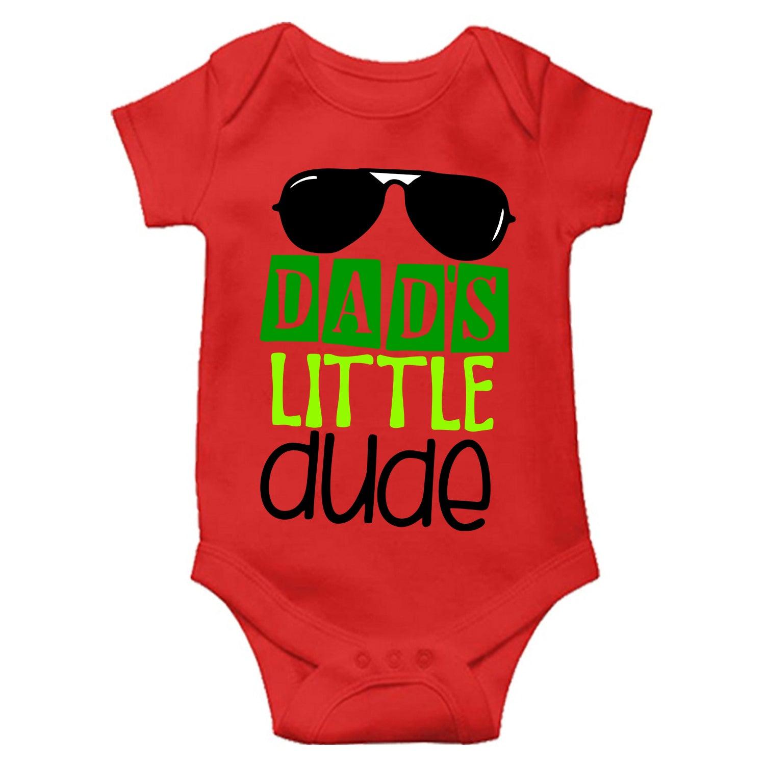 Dad's Little Dude Unisex Half Sleeve Romper