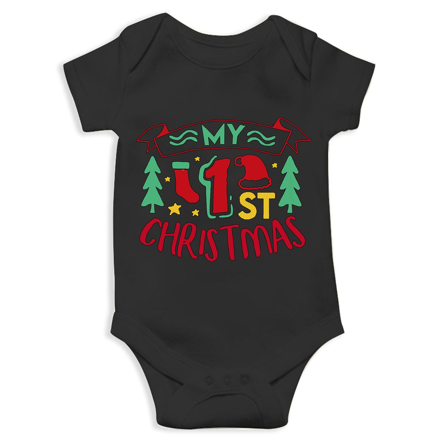 My 1st Christmas Unisex Half Sleeve Romper