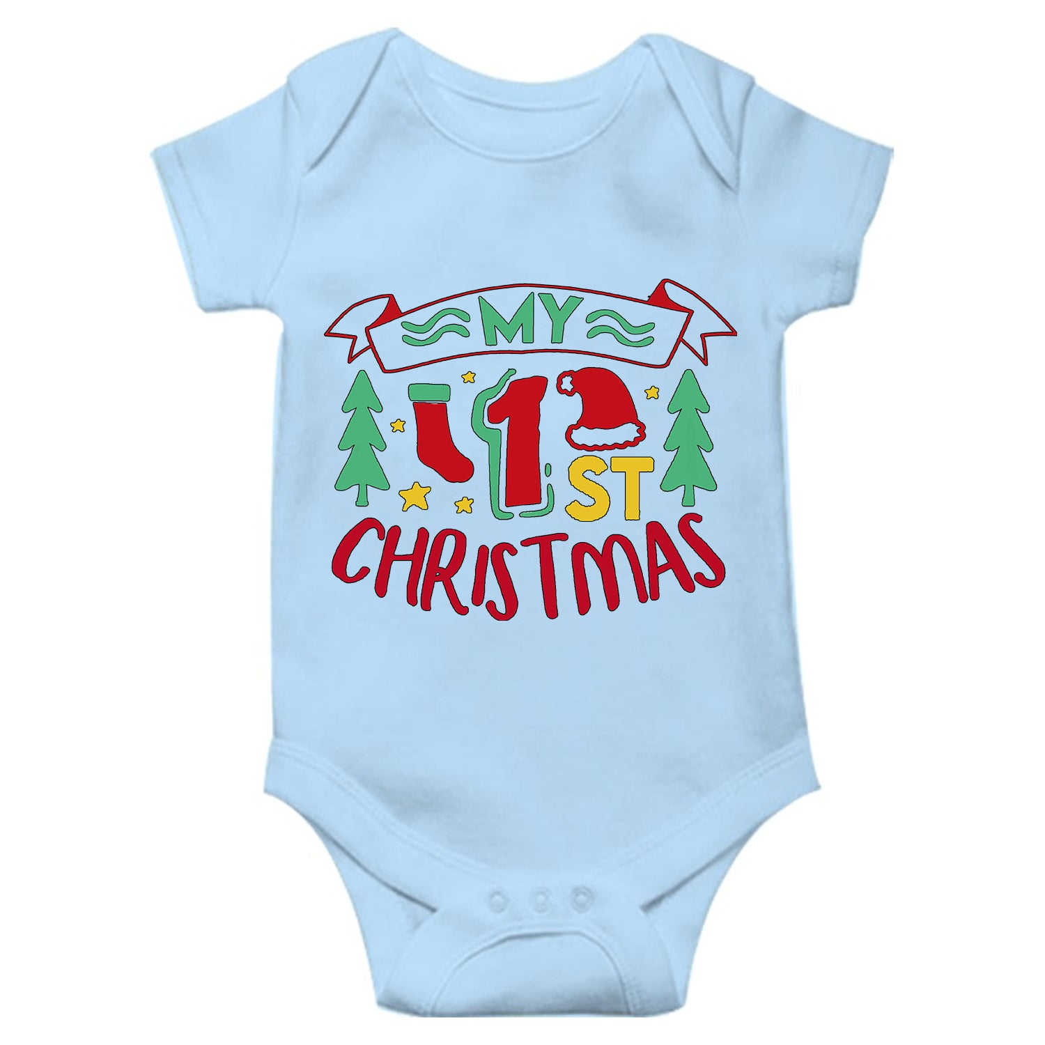 My 1st Christmas Unisex Half Sleeve Romper