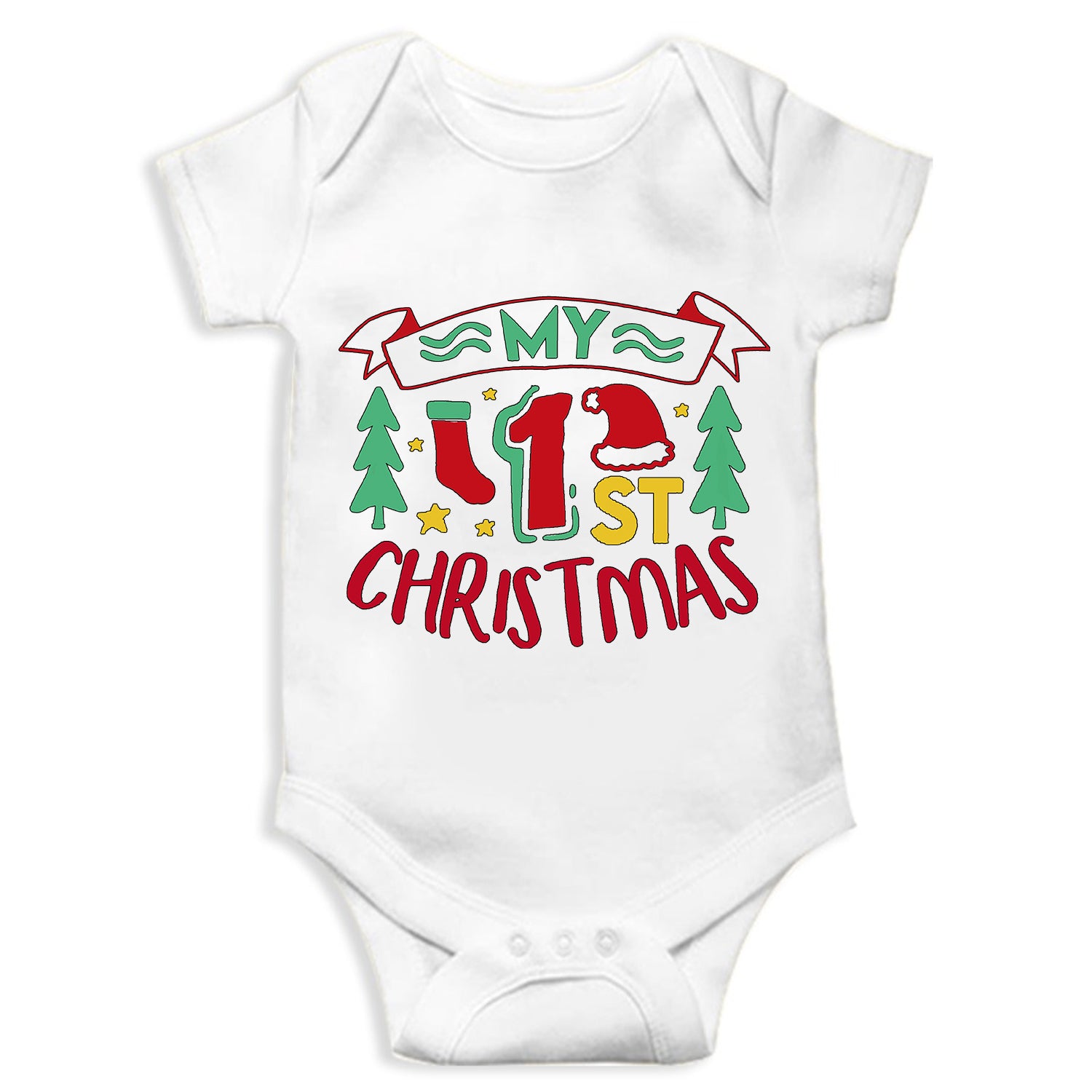 My 1st Christmas Unisex Half Sleeve Romper