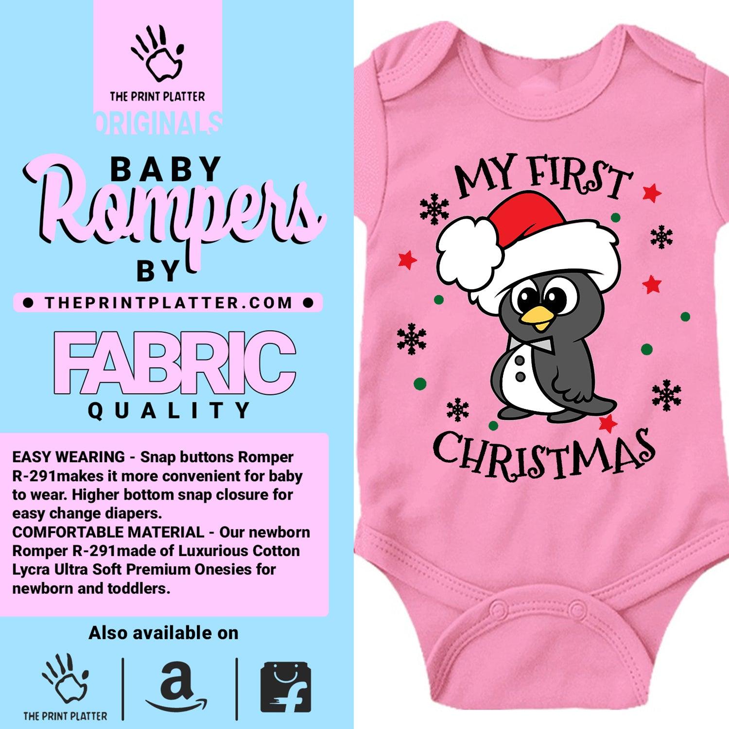 My First Christmas Unisex Half Sleeve Romper