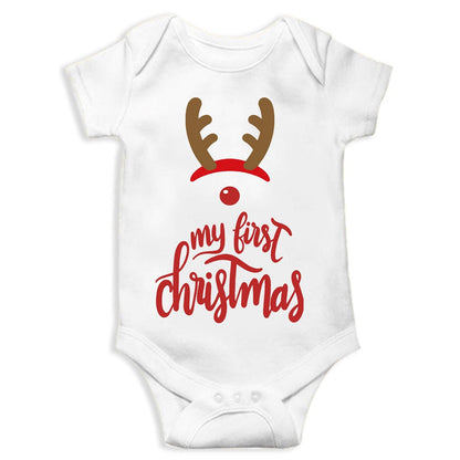 My First Christmas Unisex Half Sleeve Romper