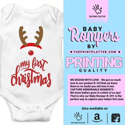 My First Christmas Unisex Half Sleeve Romper