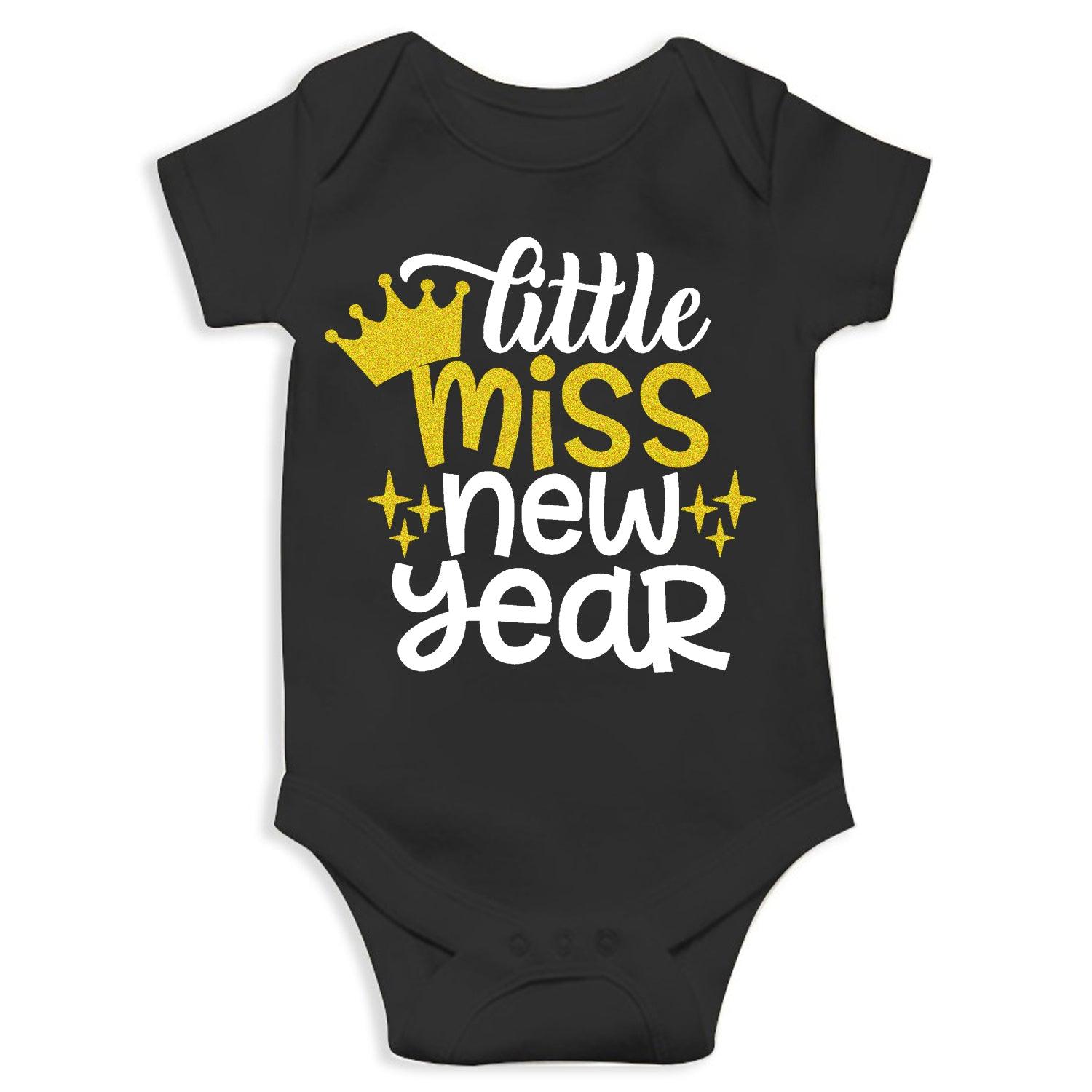 Little Miss NewYear Unisex Half Sleeve Romper