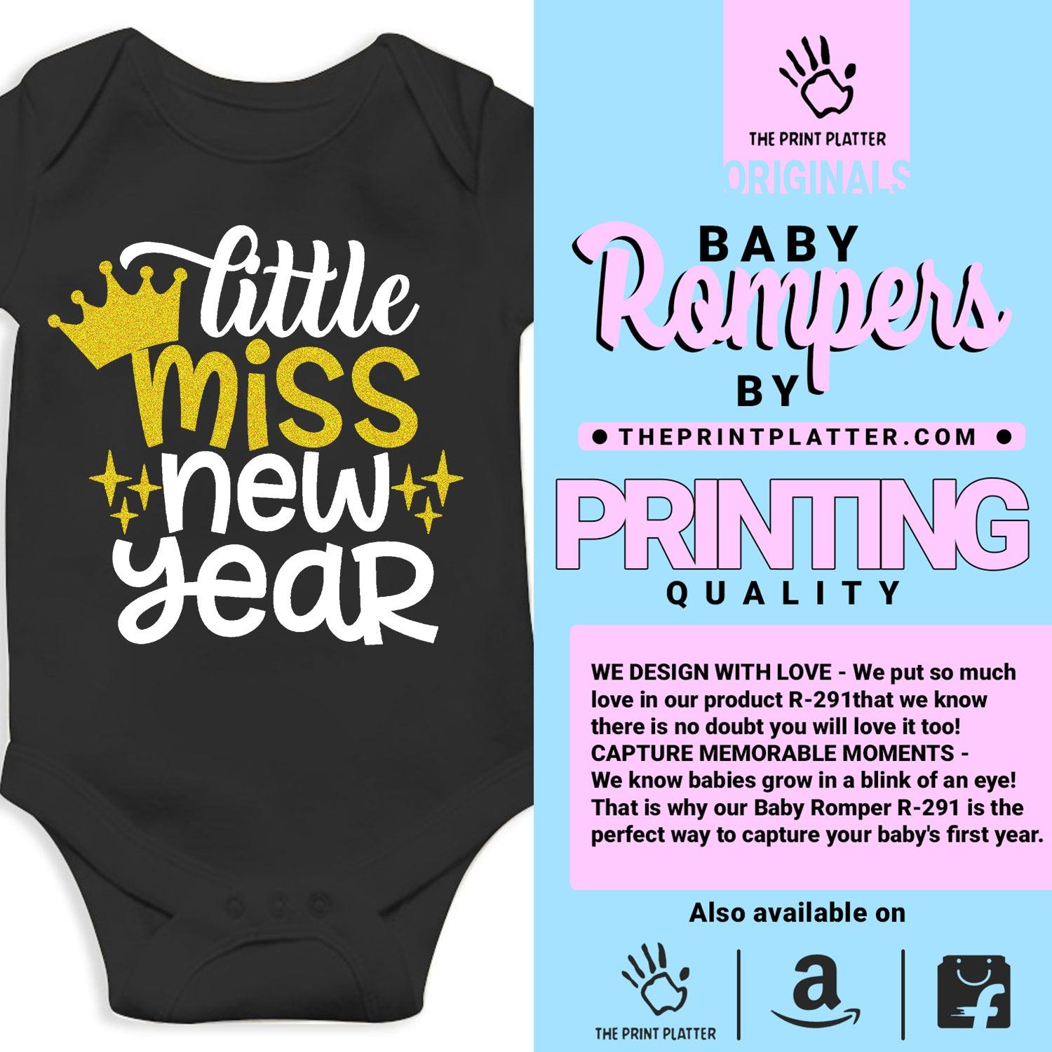 Little Miss NewYear Unisex Half Sleeve Romper