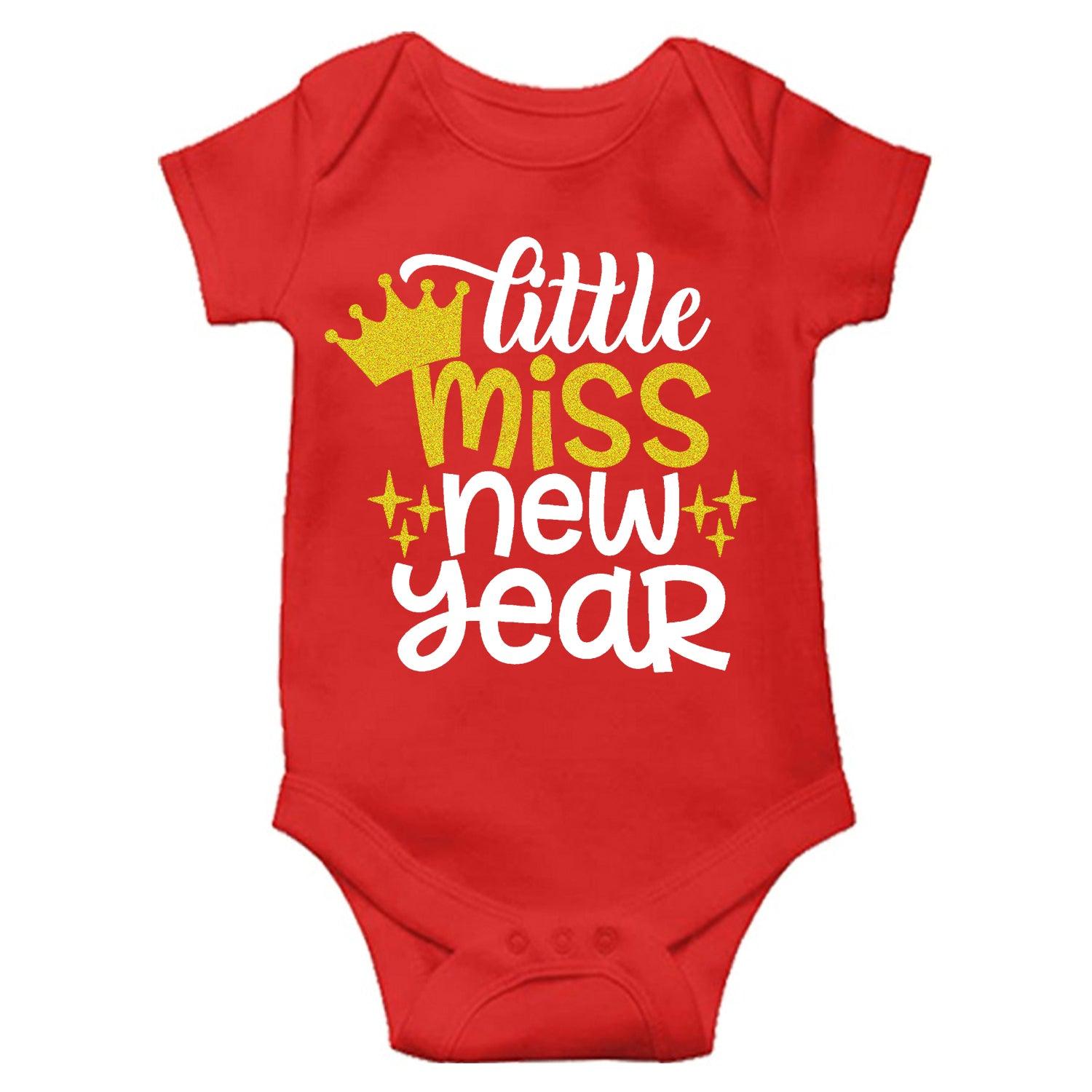 Little Miss NewYear Unisex Half Sleeve Romper