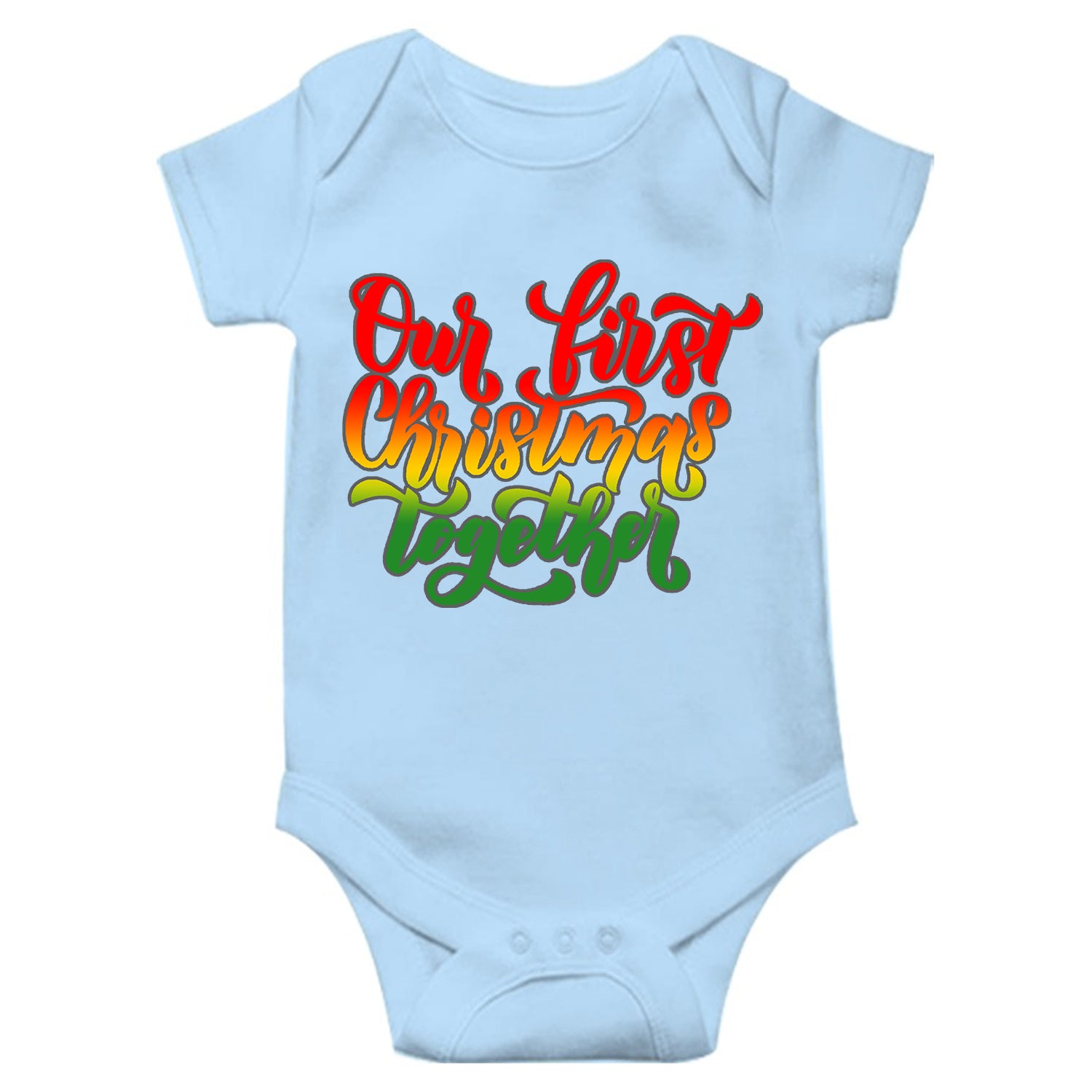 Our 1st Christmas Together Unisex Half Sleeve Romper