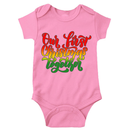 Our 1st Christmas Together Unisex Half Sleeve Romper