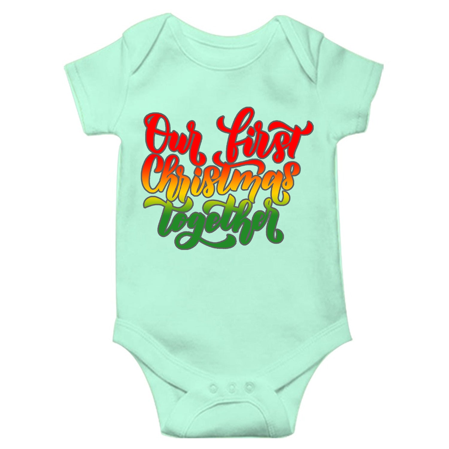 Our 1st Christmas Together Unisex Half Sleeve Romper