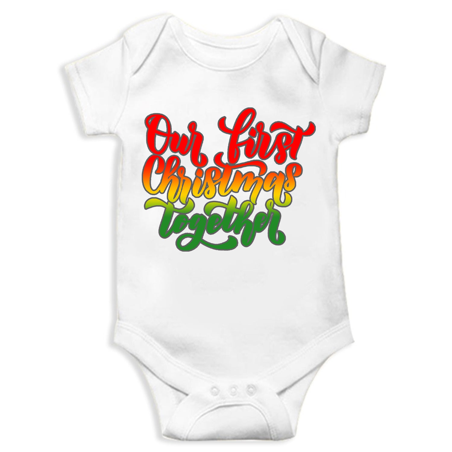 Our 1st Christmas Together Unisex Half Sleeve Romper