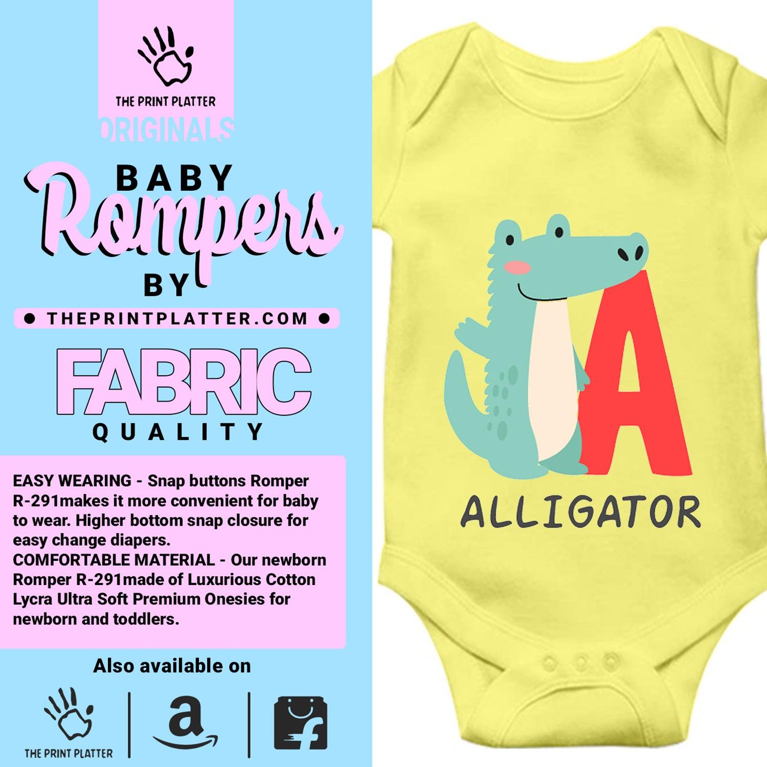 Alligator Unisex Half Sleeve Romper