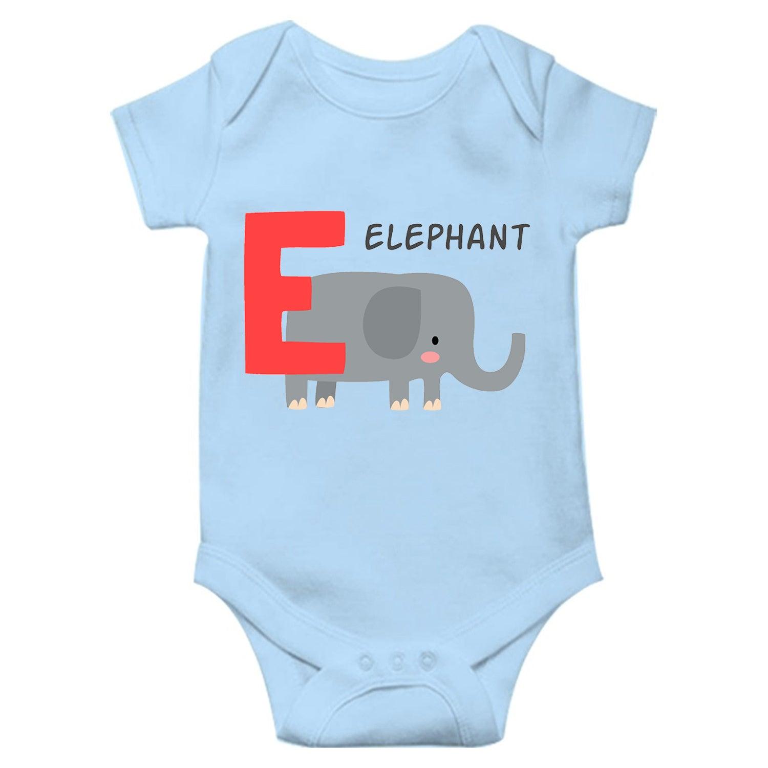 Elephant Unisex Half Sleeve Romper