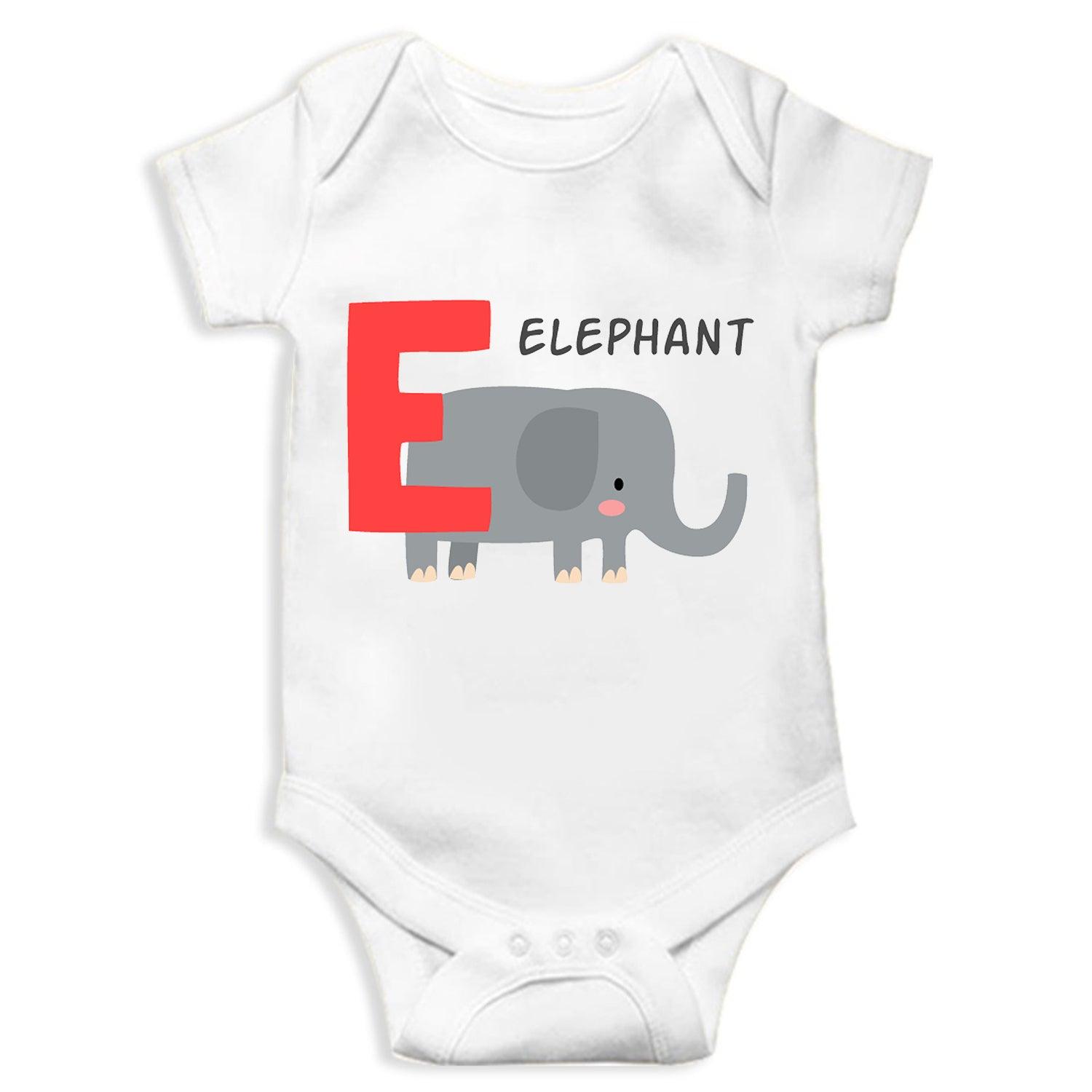 Elephant Unisex Half Sleeve Romper