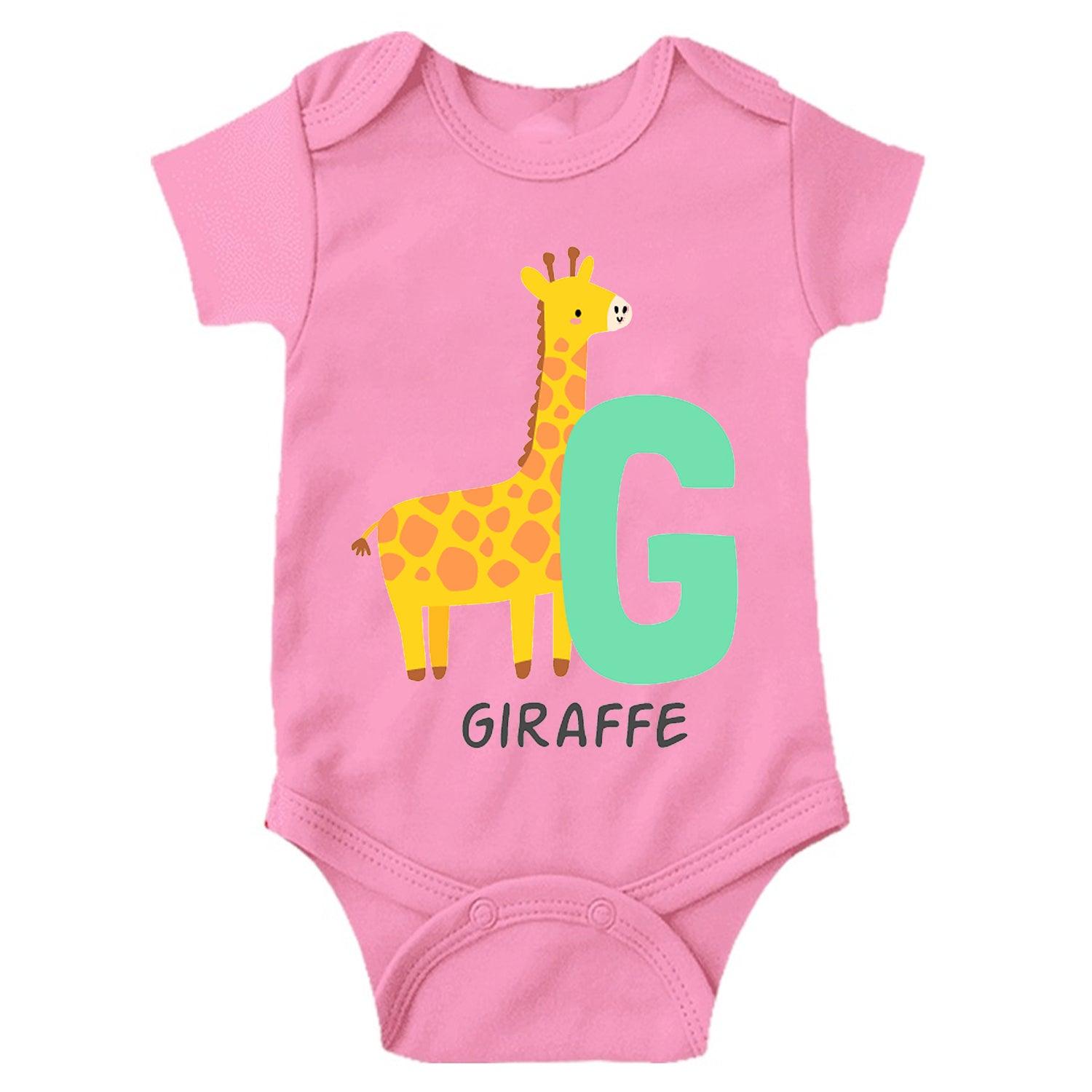 Giraffe Unisex Half Sleeve Romper