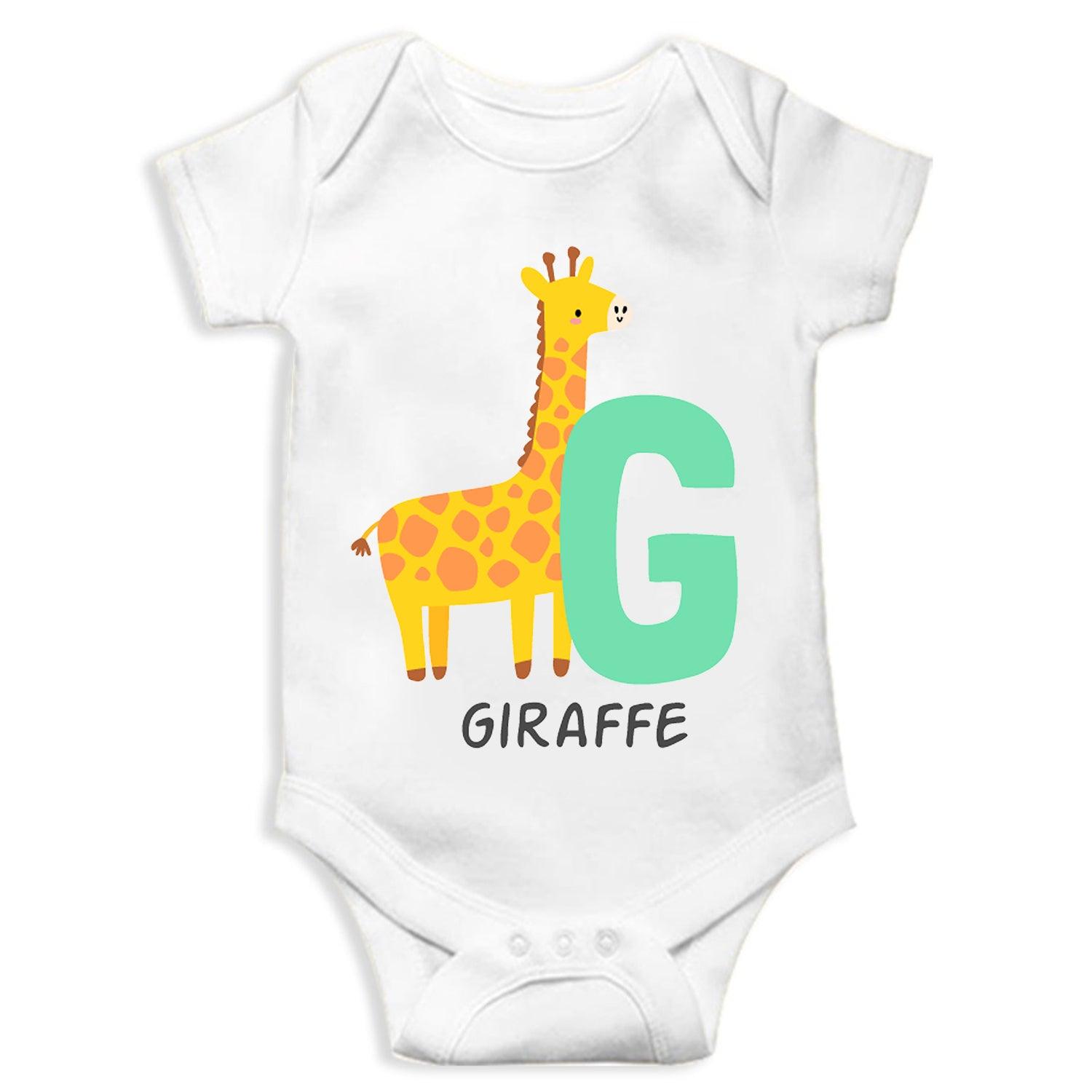 Giraffe Unisex Half Sleeve Romper