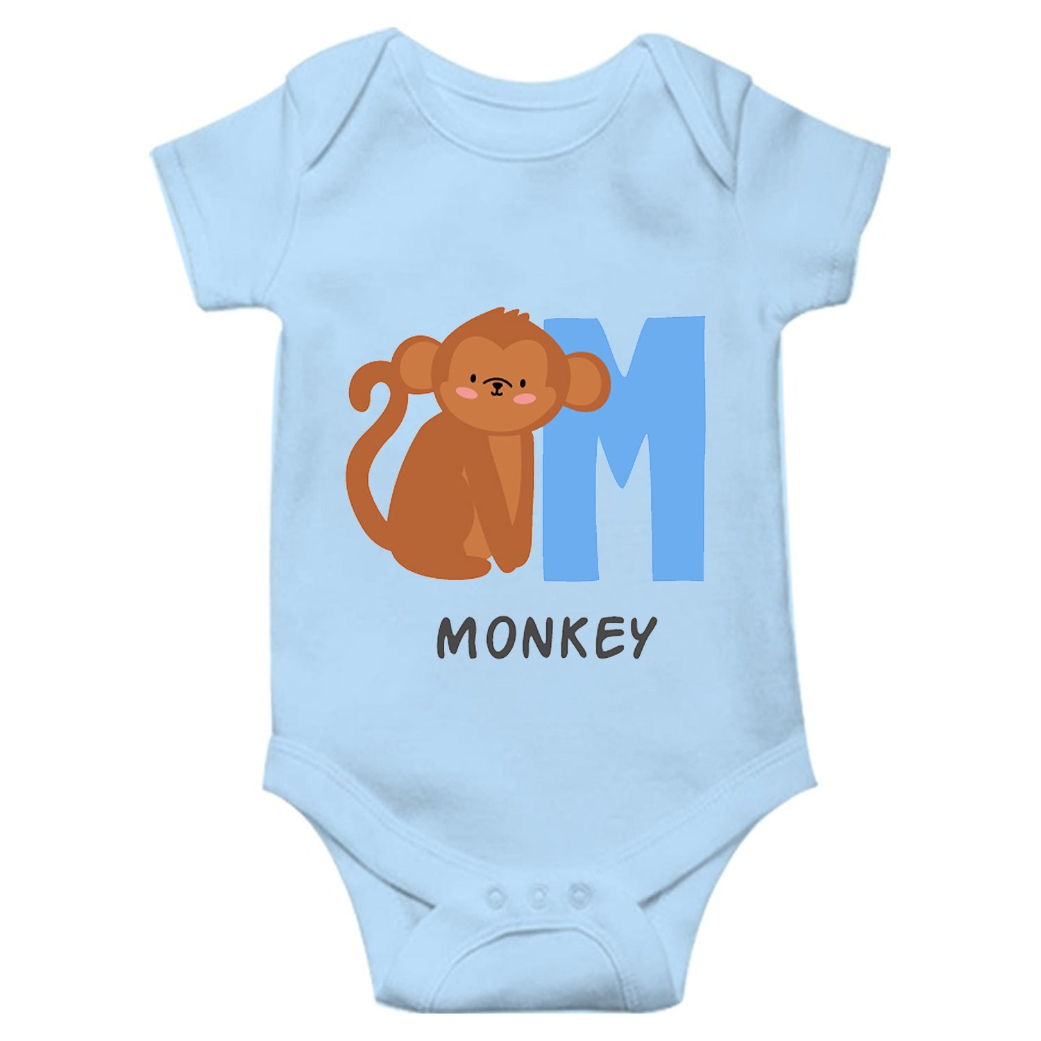 Monkey Unisex Half Sleeve Romper