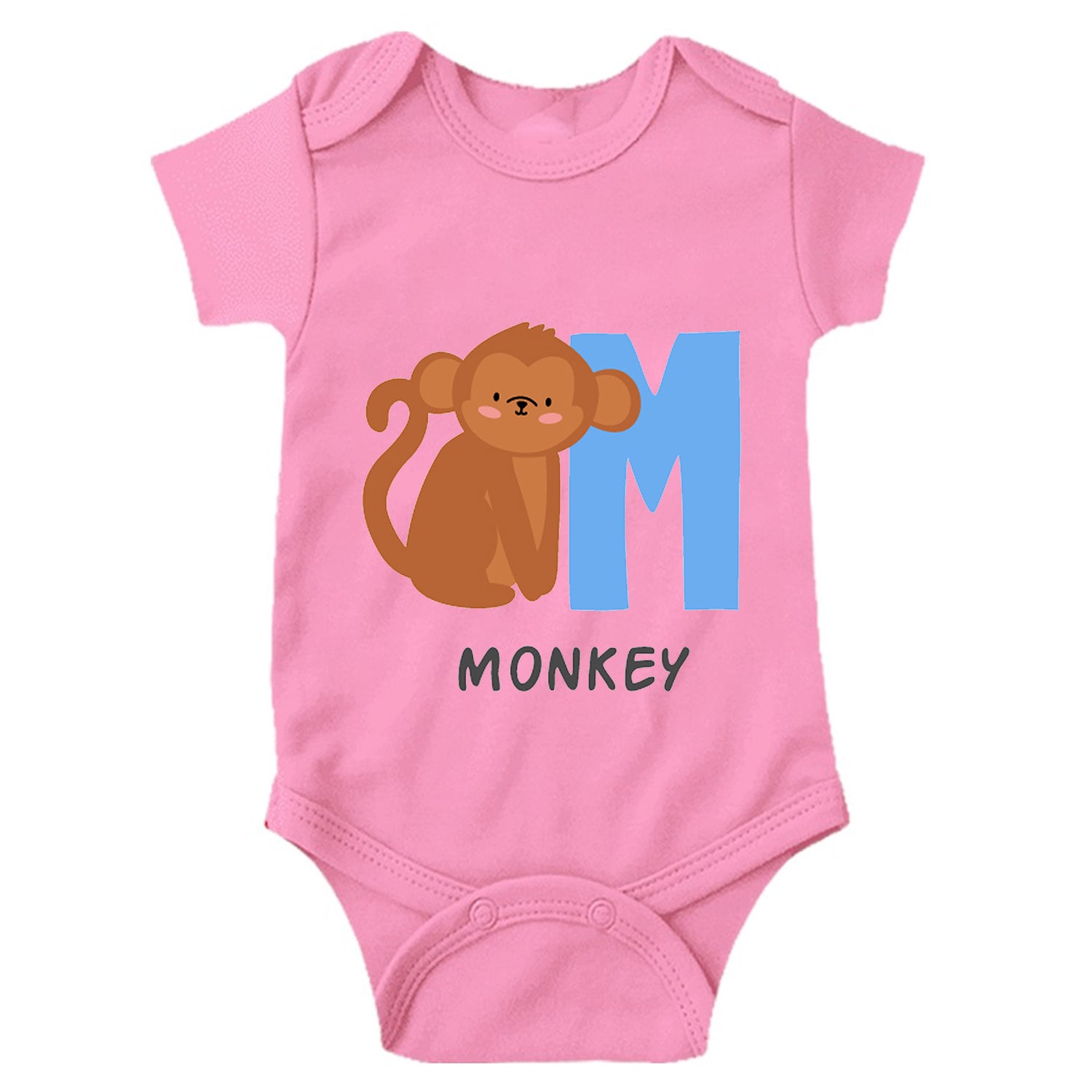 Monkey Unisex Half Sleeve Romper