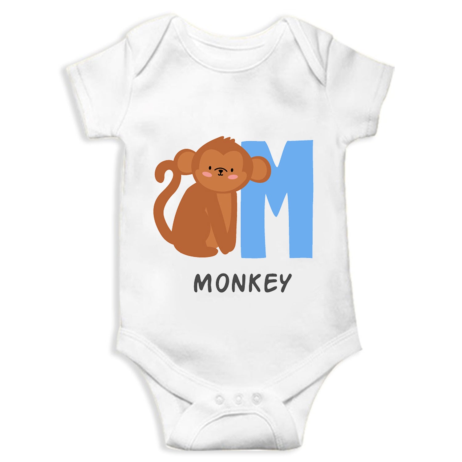 Monkey Unisex Half Sleeve Romper