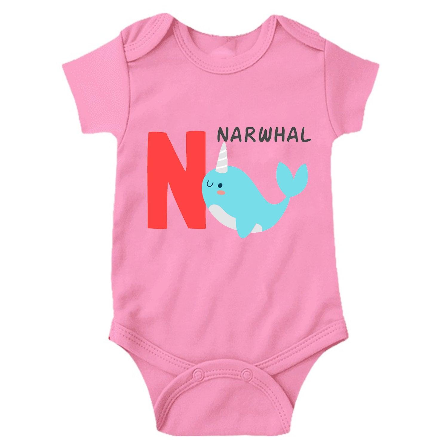 Narhwal Unisex Half Sleeve Romper