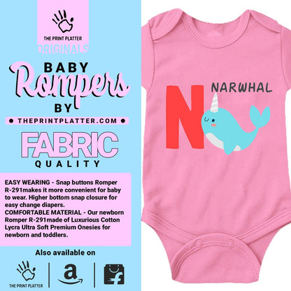 Narhwal Unisex Half Sleeve Romper