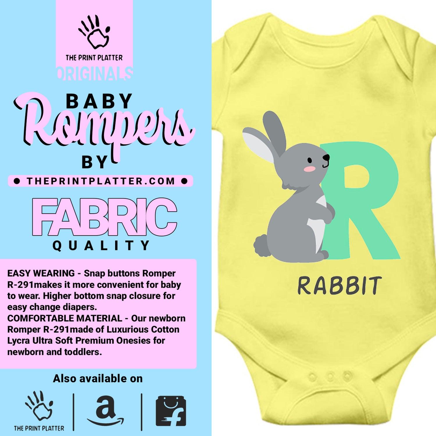 Rabbit Unisex Half Sleeve Romper