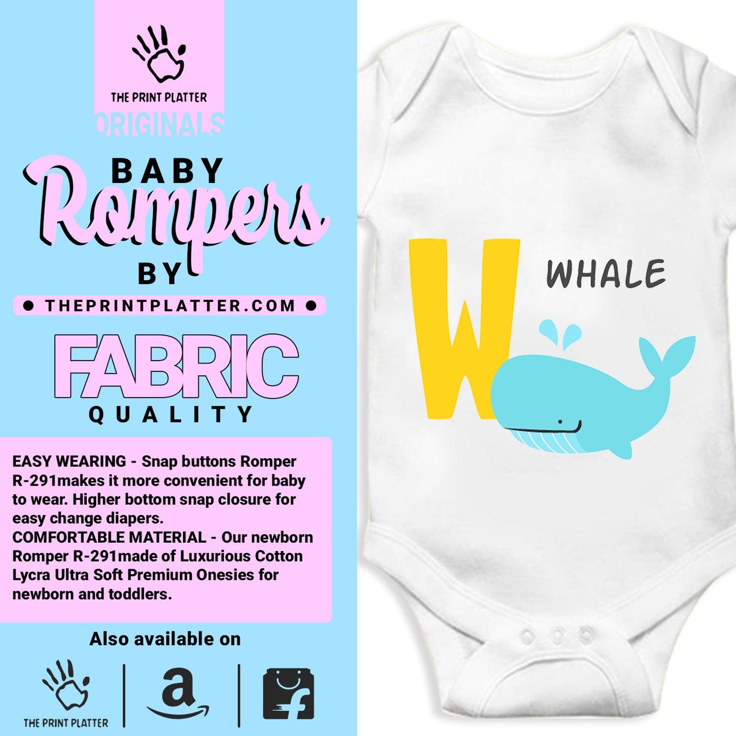 Whale Unisex Half Sleeve Romper