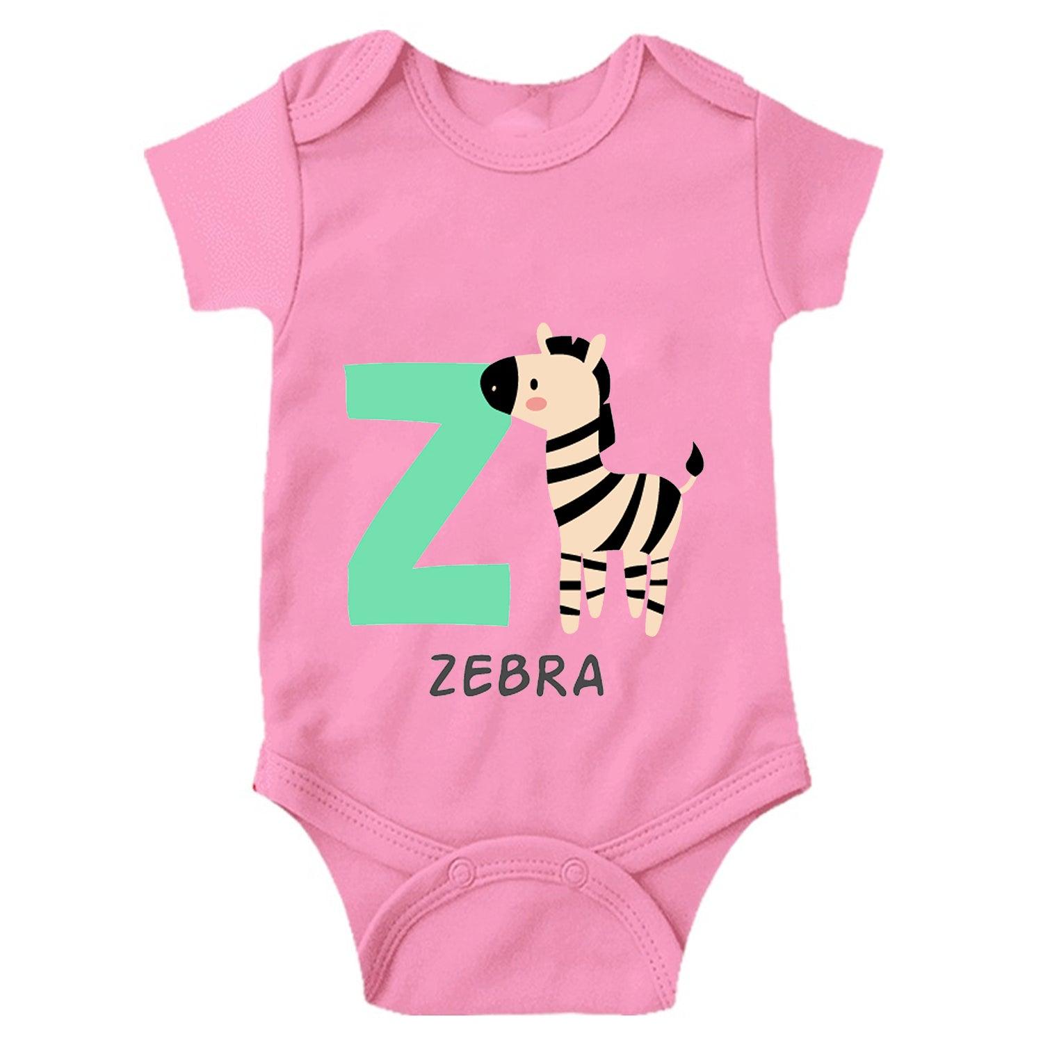 Zebra Unisex Half Sleeve Romper