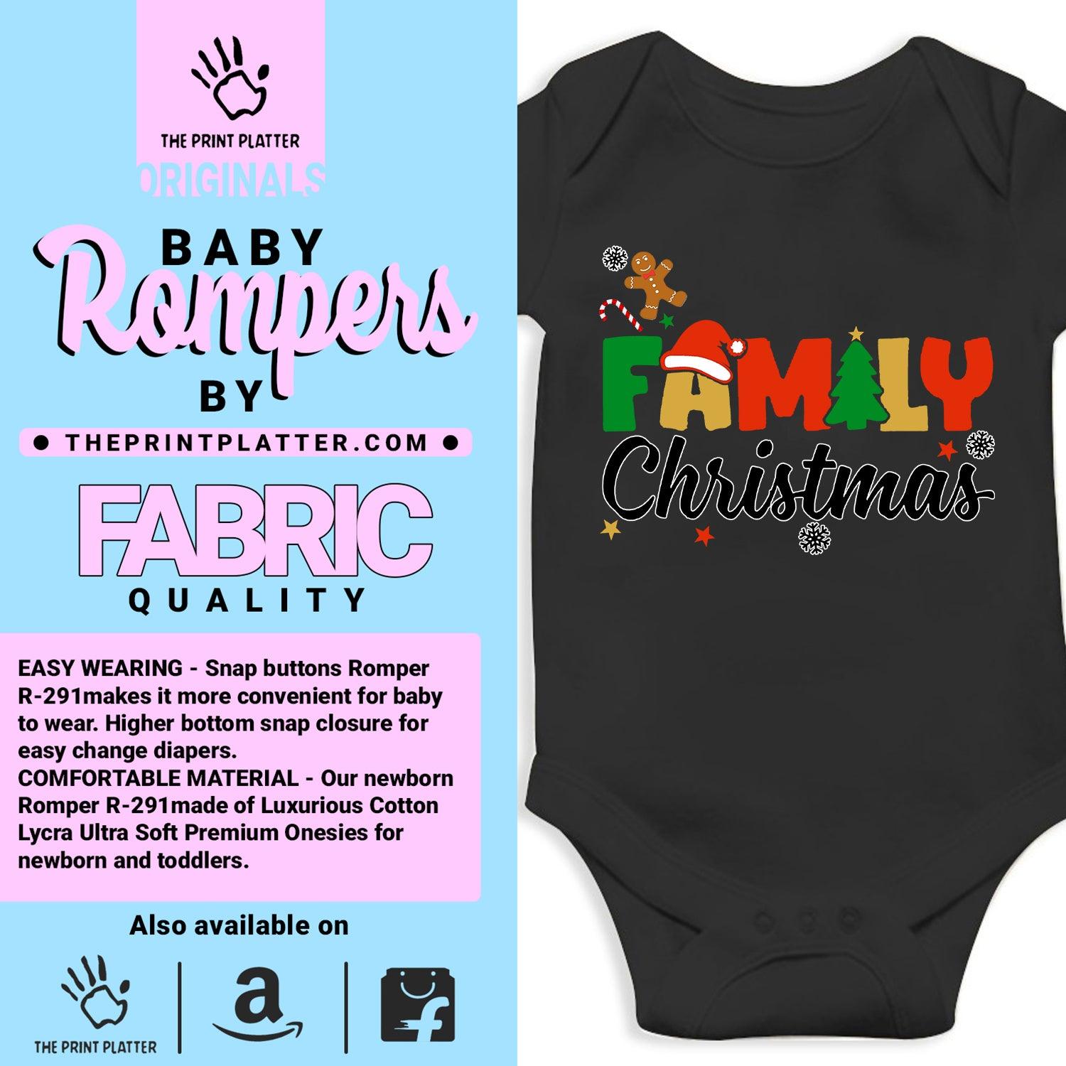 Family Christmas Unisex Half Sleeve Romper