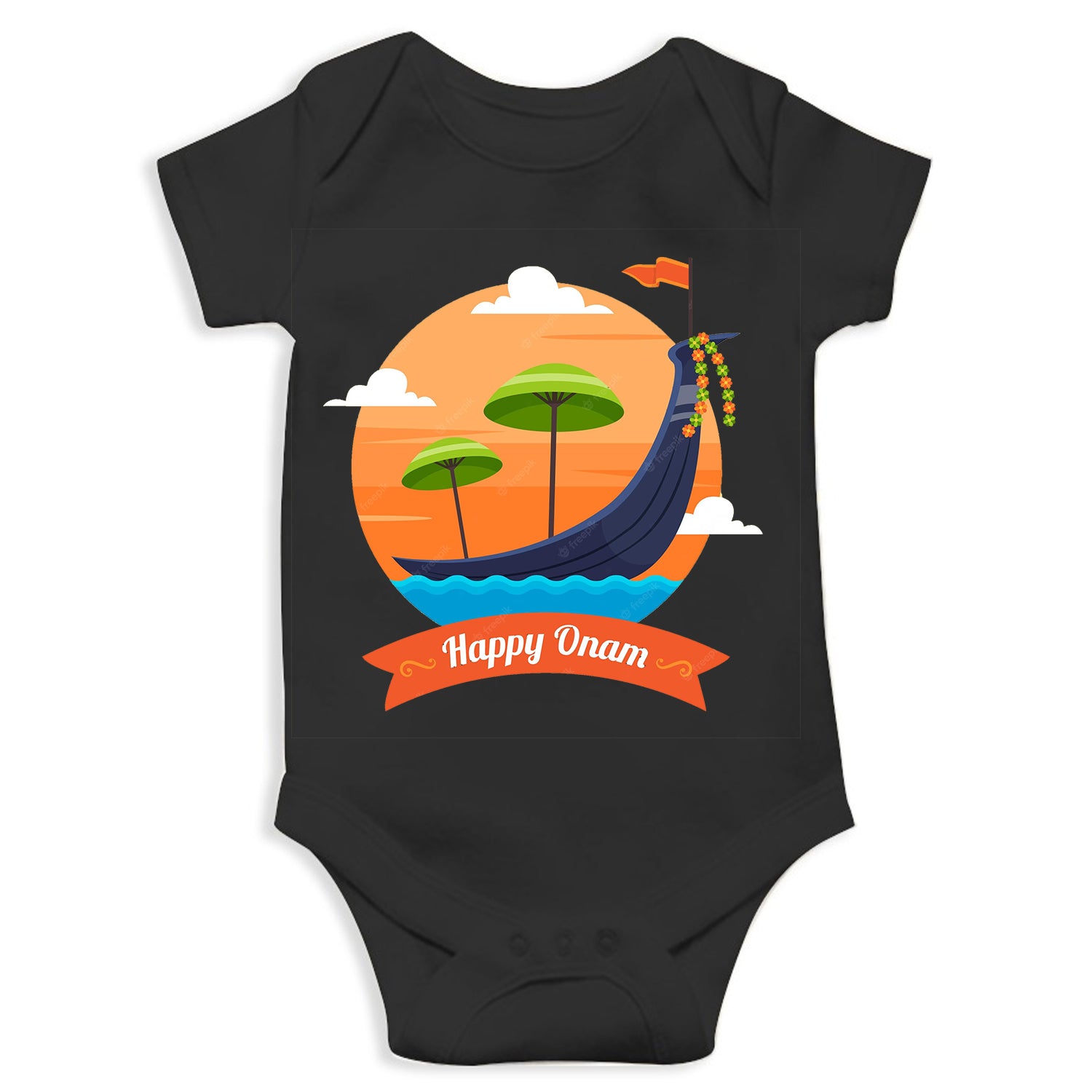 Happy Onam Unisex Half Sleeve Romper