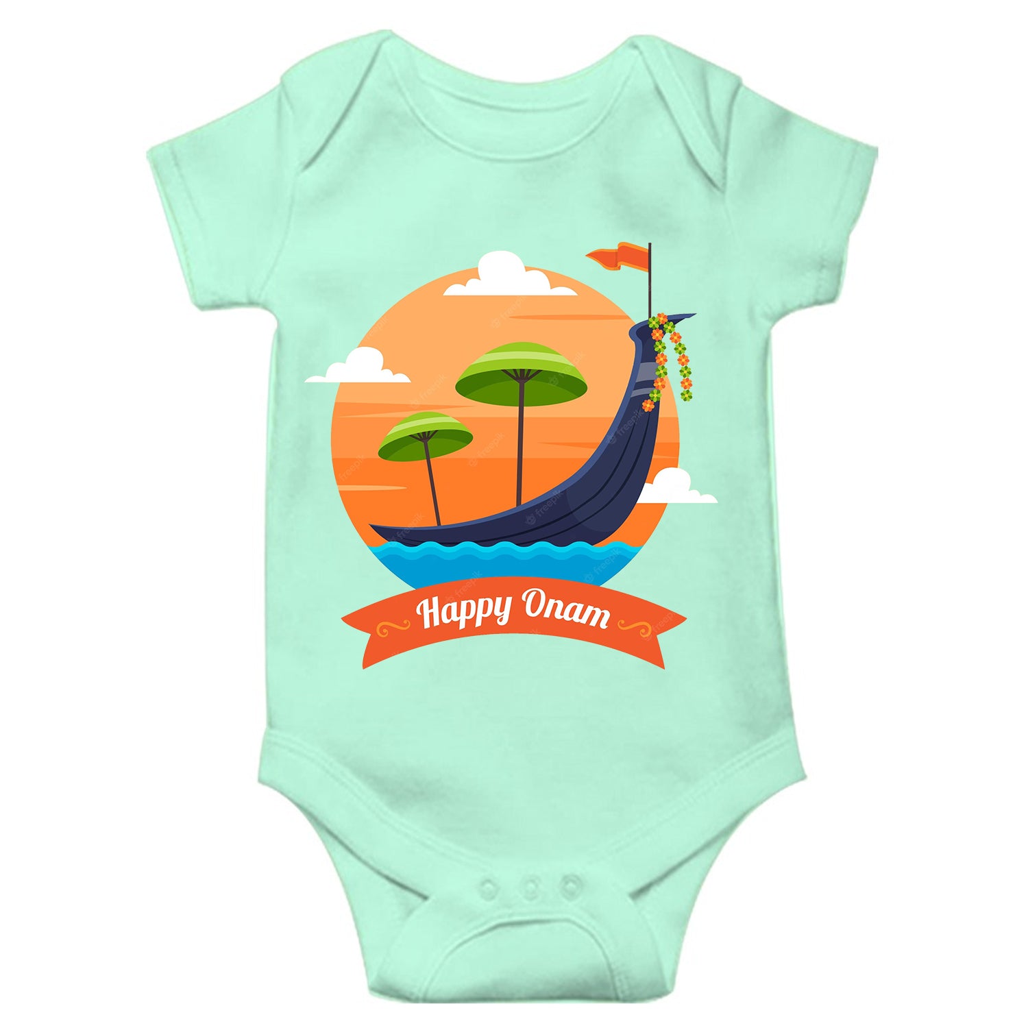 Happy Onam Unisex Half Sleeve Romper