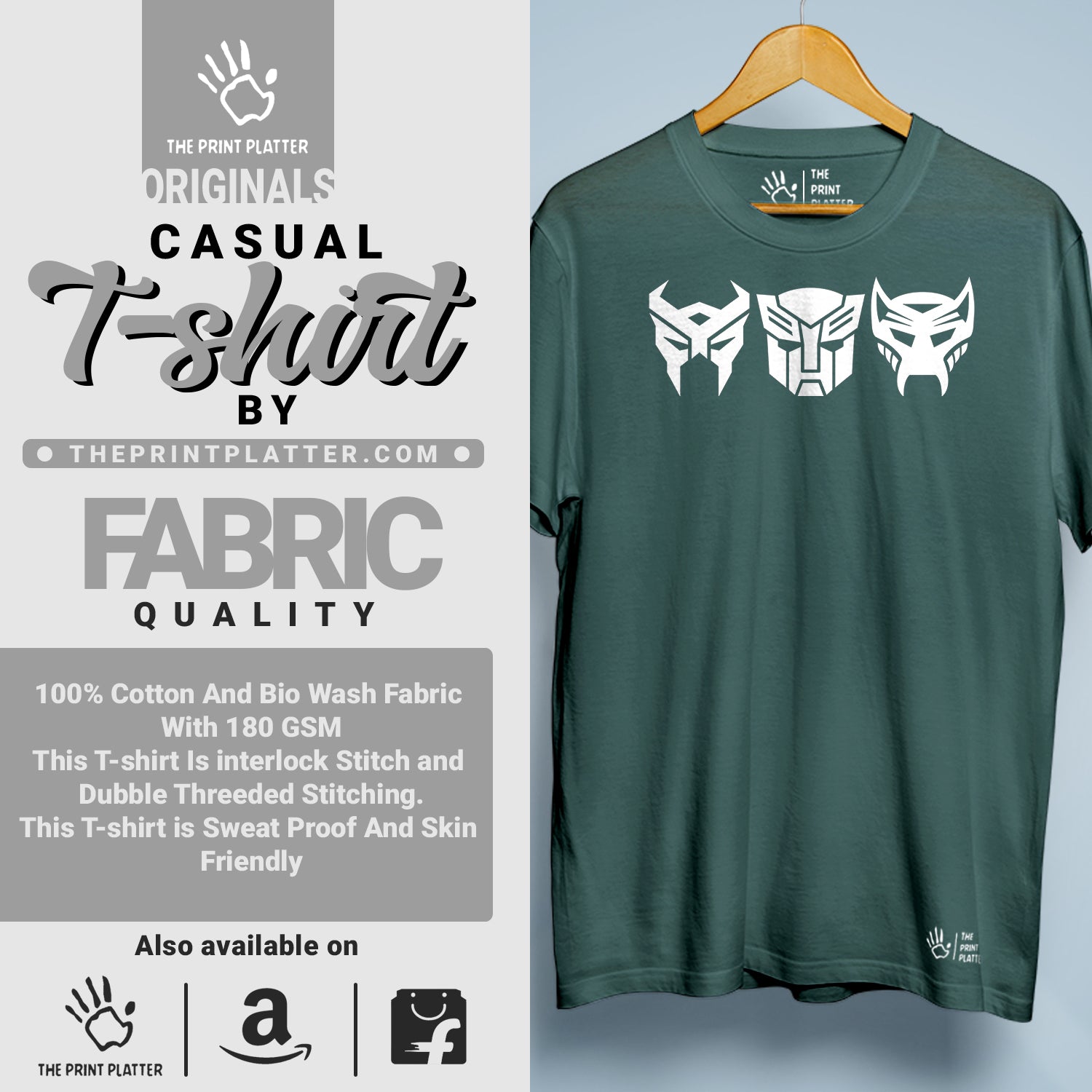 Transformers Cotton Bio Wash 180gsm T-shirt | T-R126