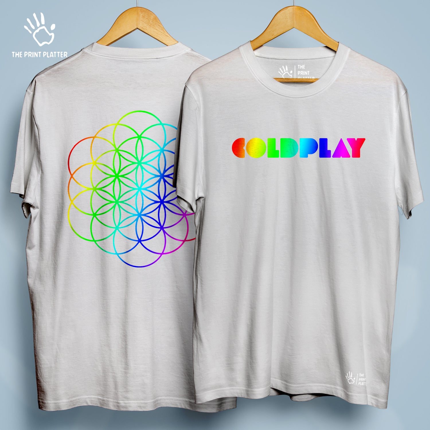 Coldplay Front & Back Cotton Bio Wash 180gsm T-shirt | T-R142