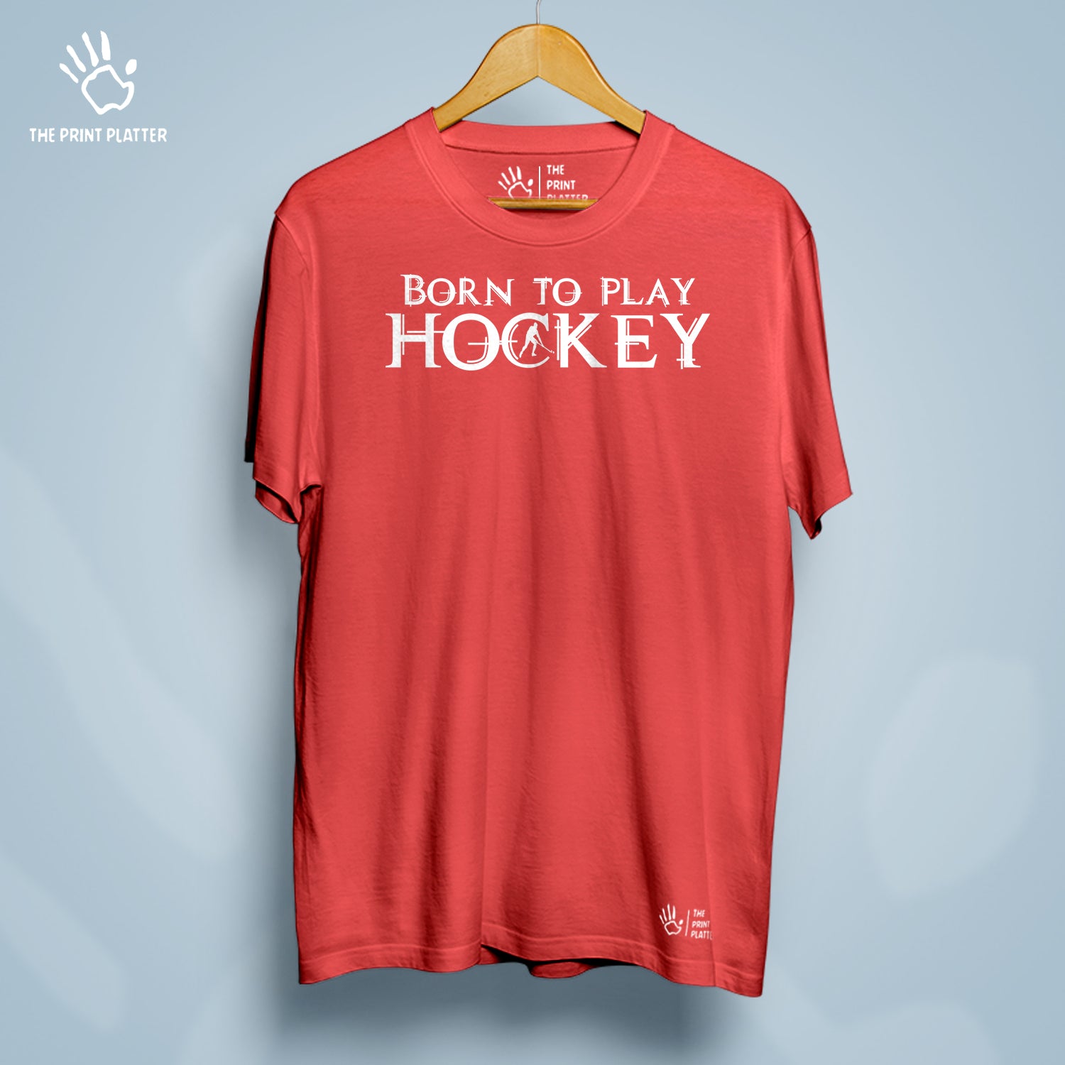 Born To Play Hockey Cotton Bio Wash 180gsm T-shirt | T-R151