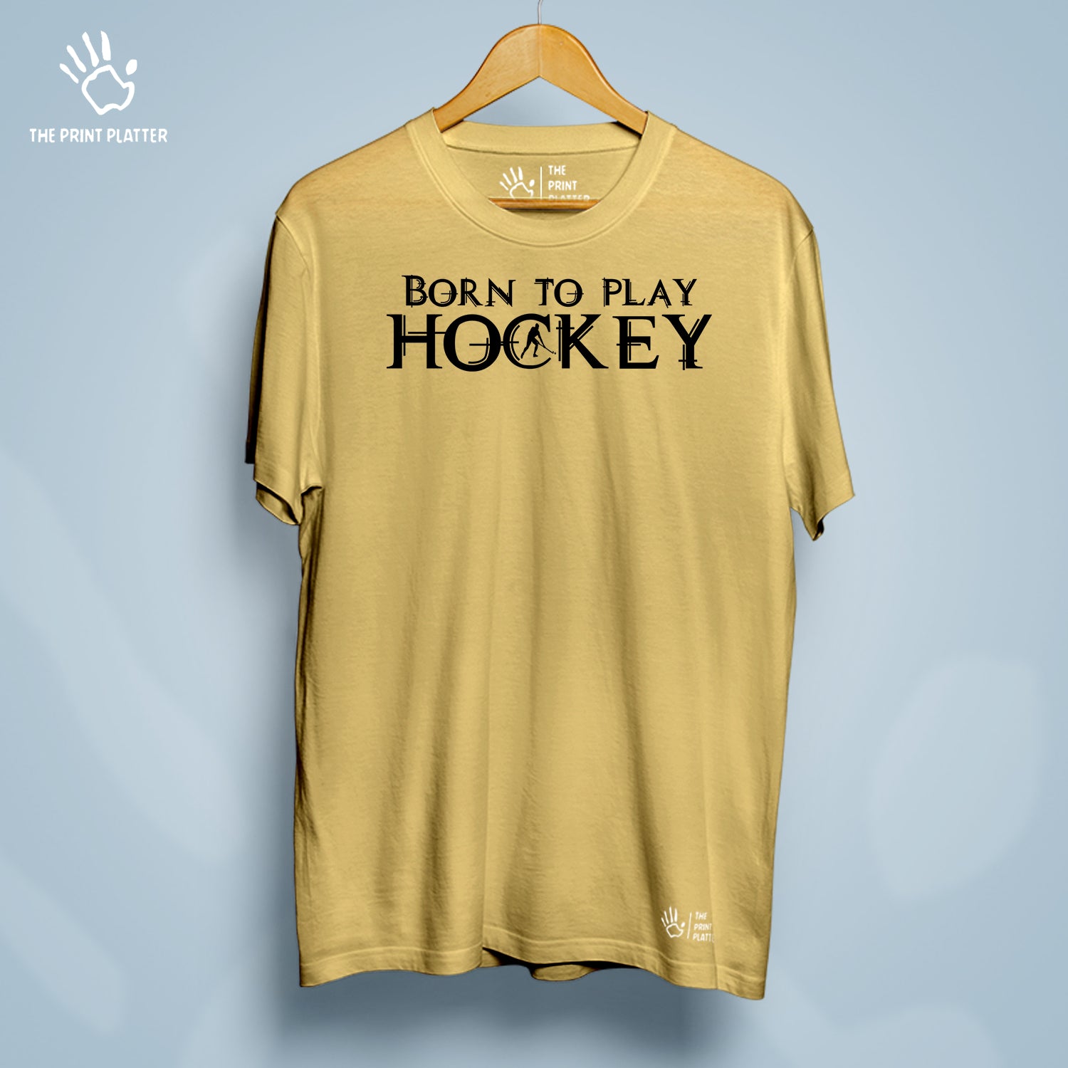 Born To Play Hockey Cotton Bio Wash 180gsm T-shirt | T-R151